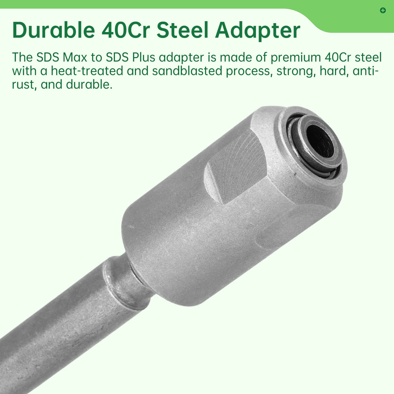 SDS Max to SDS Plus Adapter - 40Cr Steel Rotary Hammer Drill Converter - Quick Change Tool for SDS Plus Drill Bits - Compatible with Standard SDS Max Hammer Drills - Perfect for Construction, Masonry, and DIY Projects