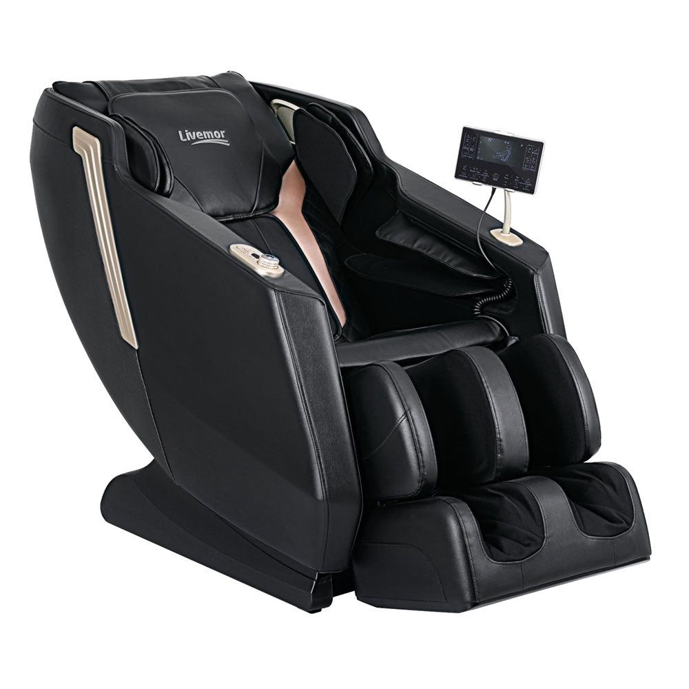 Livemor Electric Massage Chair with Full Body Recliner - Shiatsu Massage for Back, Neck & Legs - Perfect for Home, Office & Relaxation Therapy