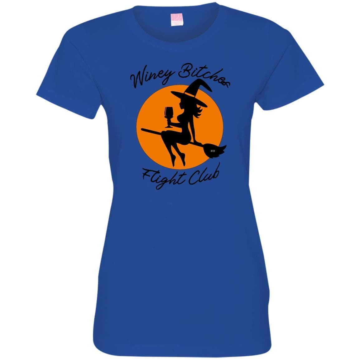 Winey Bitches Flight Club Ladies' Fine Jersey T-Shirt | Premium Comfort Cotton Tee for Women | Perfect for Wine Tasting, Girls Night Out & Casual Wear