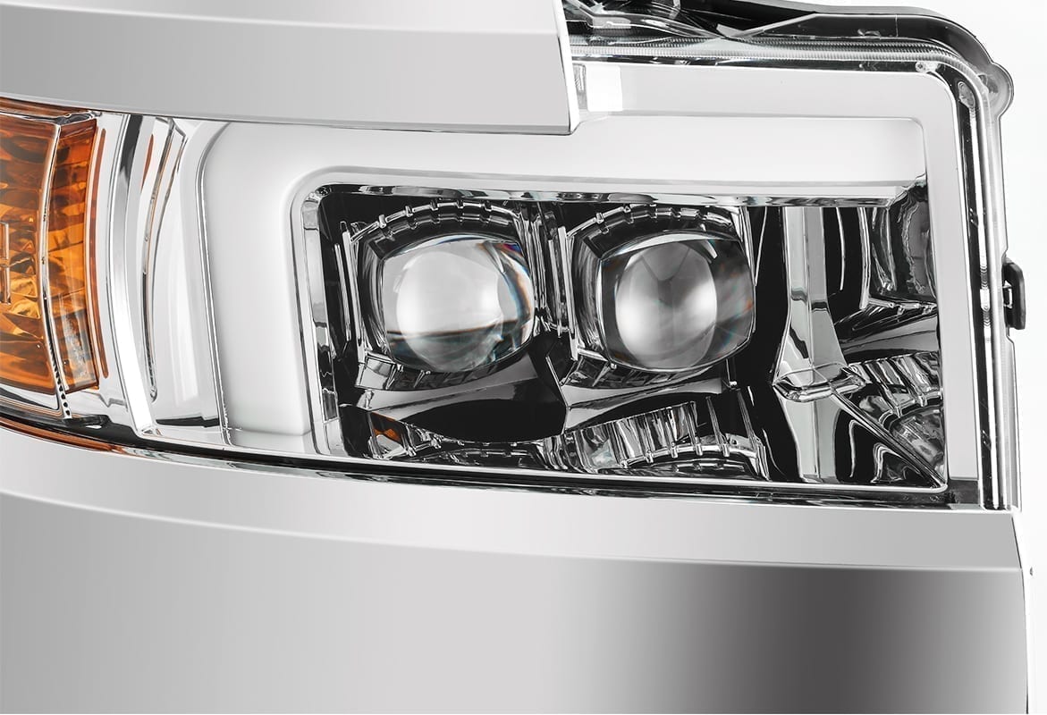15-19 Chevrolet Silverado 2500HD/3500HD MK II NOVA Series LED Projector Headlights - Chrome Housing - High Performance Lighting for Night Driving & Off-Road Adventures
