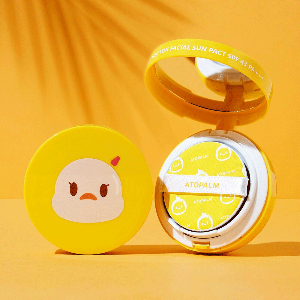 ATOPALM Pat Pat Facial Sun Pact SPF43 PA+++ 15g - Oil-Free Sunscreen Stick for Face, Non-Greasy & Water Resistant - Perfect for Daily Sun Protection & Outdoor Activities