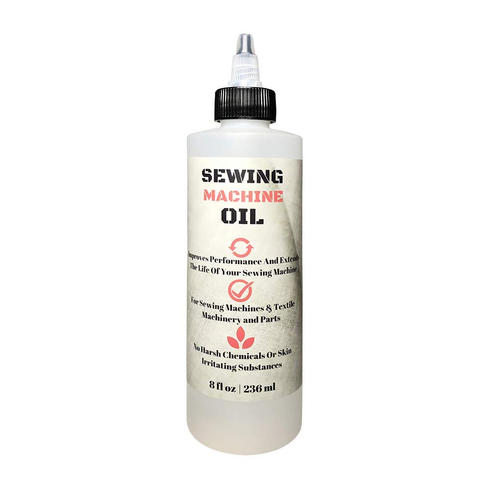 Premium Stainless Sewing Machine Oil - 8 Oz Bottle - Specially Formulated for Singer, Bernina, Kenmore & Commercial Sewing/Embroidery Machines - Smooth Operation & Long-Lasting Lubrication - Perfect for Home Tailoring, Quilting & Professional Garment Workshops