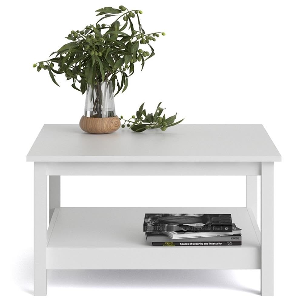 Tvilum White Madrid Coffee Table - Modern Scandinavian Design for Living Room, Lounge & Office - Durable & Stylish Home Decor