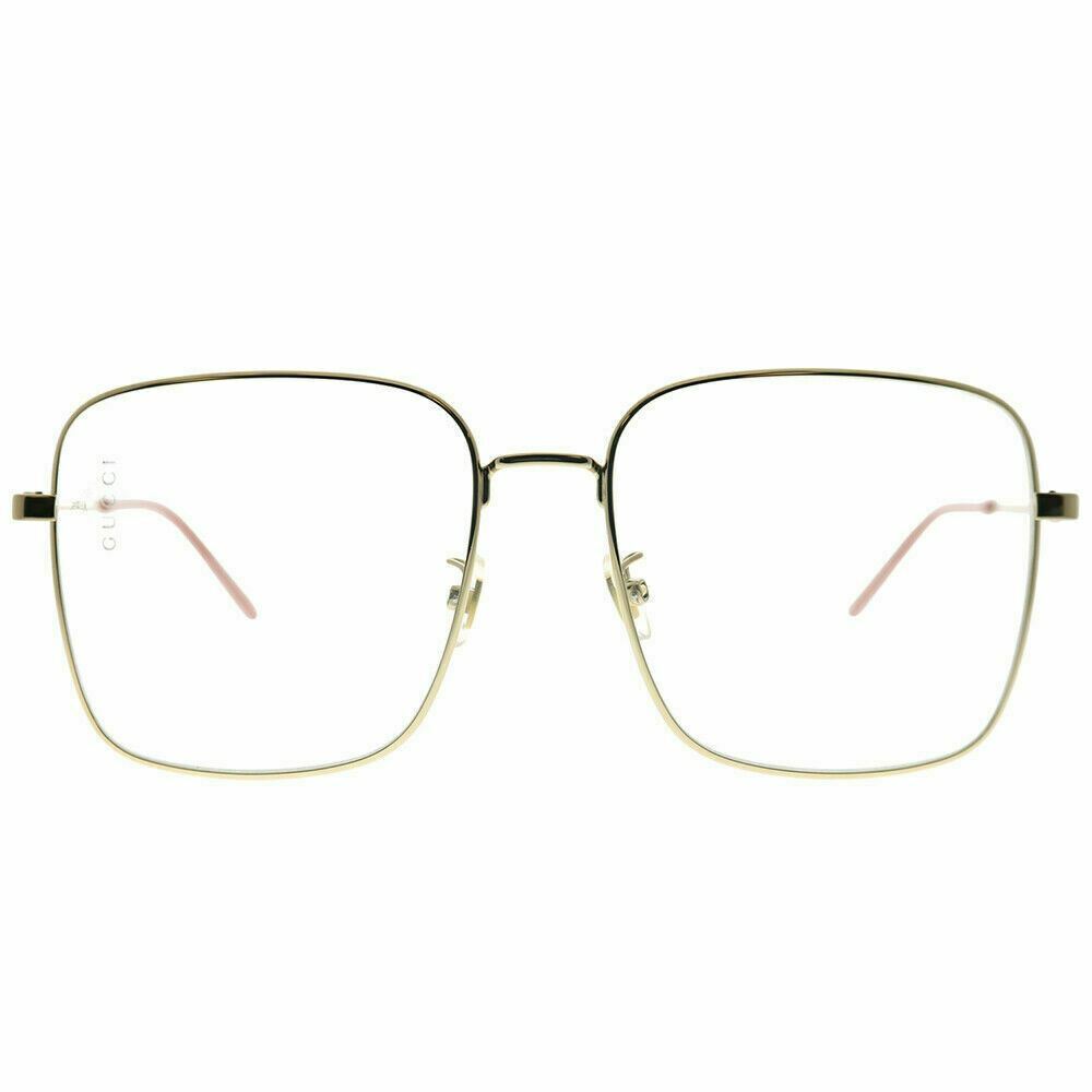 Gucci GG 0445O 001 Gold Metal Frame Eyeglasses - Luxury Designer Sunglasses for Women & Men, UV Protection, Fashion Statement for Everyday Wear & Special Occasions
