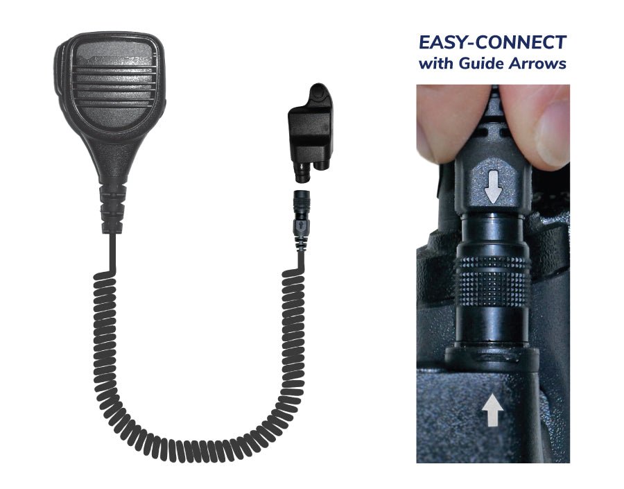 EP2127EC Rhino Speaker Microphone Compatible with Harris P5100/P7100 Series - Durable Communication Accessory for Two-Way Radios, Public Safety & Outdoor Adventures
