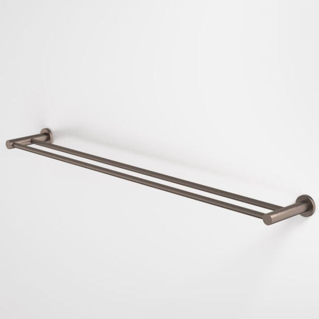 Caroma Liano II 840mm Double Towel Rail in Brushed Bronze - Premium Bathroom Towel Holder for Modern Homes & Luxury Hotels