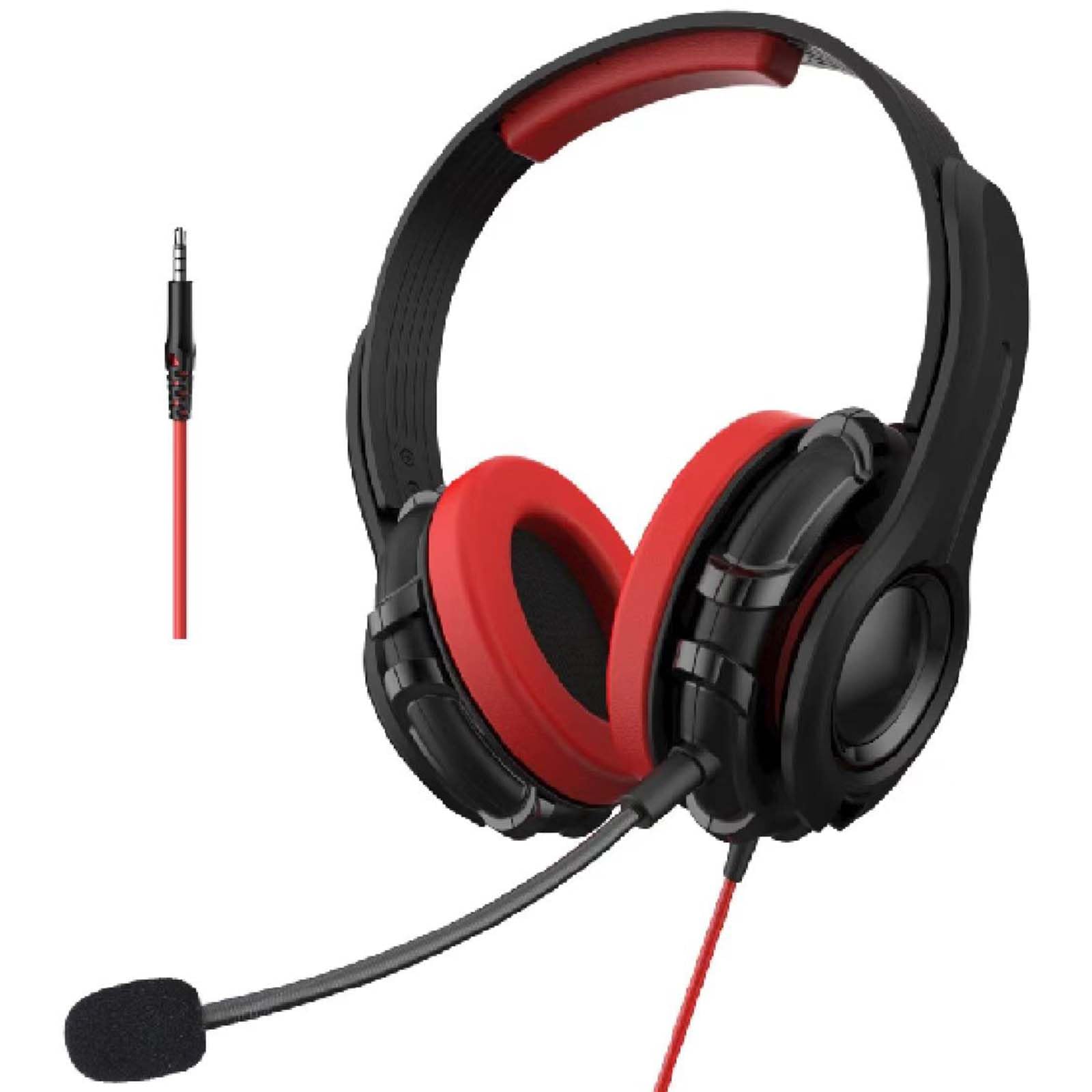 Best Gaming Headset for PC, PS4, PS5, Xbox One - Stereo Surround Sound Headphones with Noise Canceling Mic, LED Lights & Memory Foam Earmuffs - Perfect for Mac, Laptop & Console Gaming