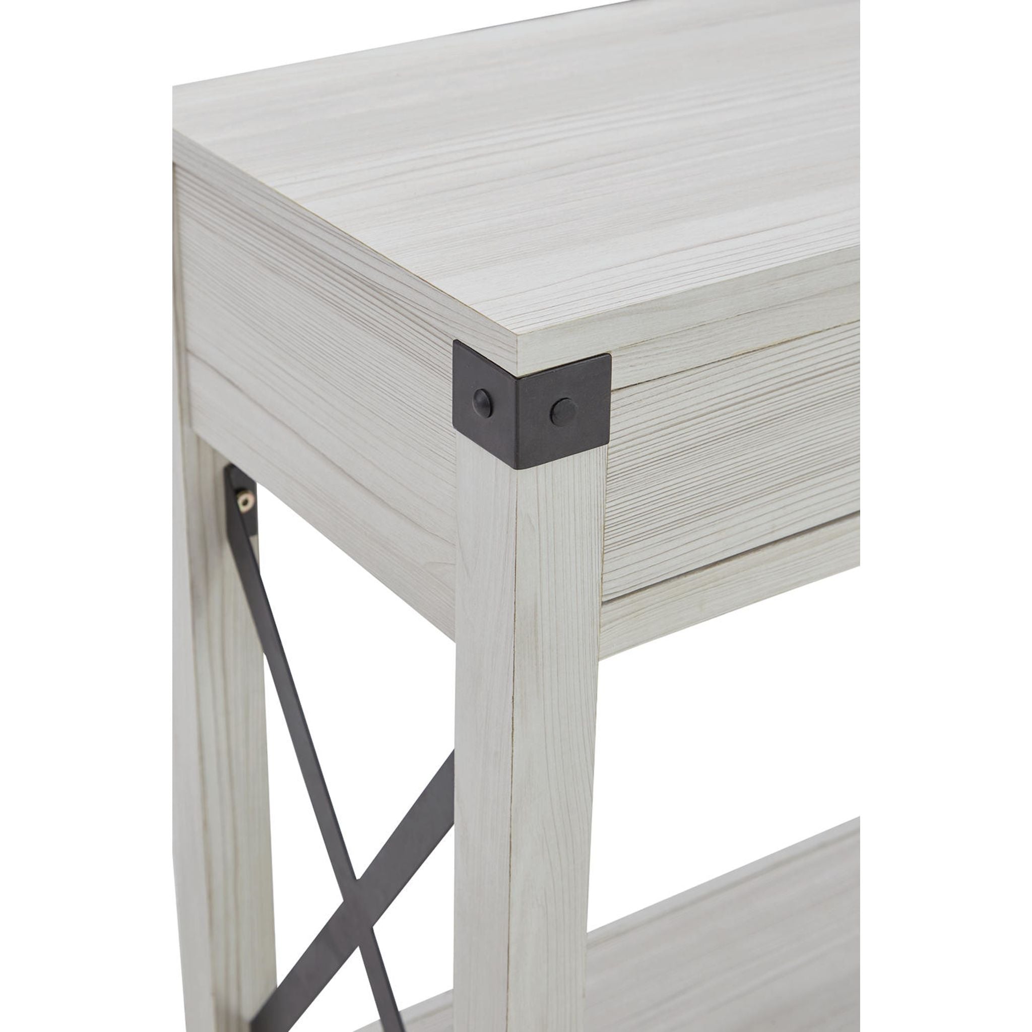 Bayflynn Whitewashed Sofa Table - Modern Console Table for Living Room, Entryway & Hallway - Perfect for Home Decor & Storage