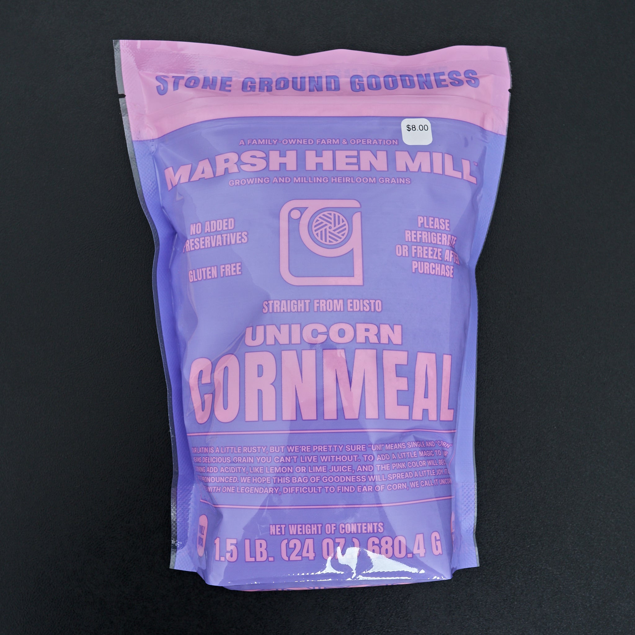 Marsh Hen Mill Unicorn Cornmeal 1.5lb - Premium Stone Ground Cornmeal for Baking, Frying & Southern Cooking - Perfect for Cornbread, Pancakes & Hush Puppies