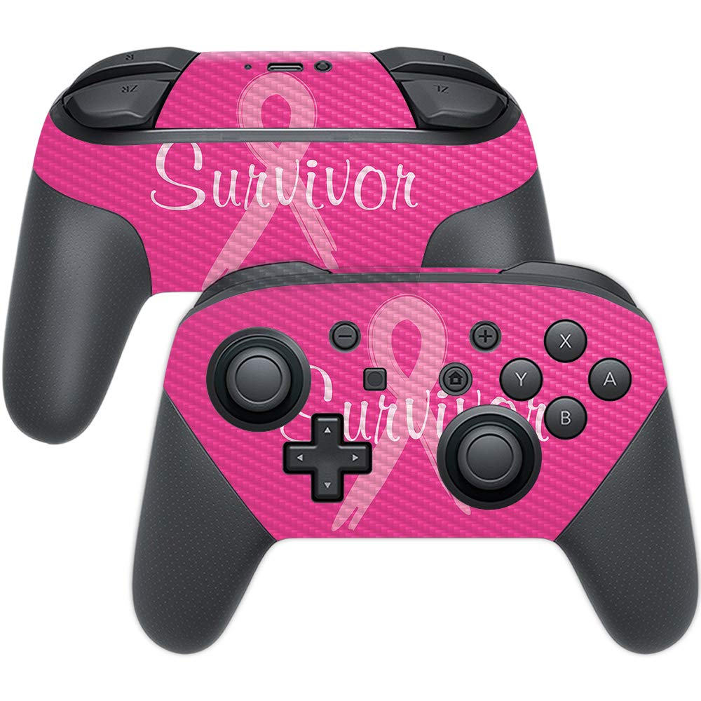 Premium Carbon Fiber Skin for Nintendo Switch Pro Controller - Survivor Series | Protective & Durable Textured Cover | Easy to Apply & Remove | Made in USA | Perfect for Gaming, Travel & Home Entertainment
