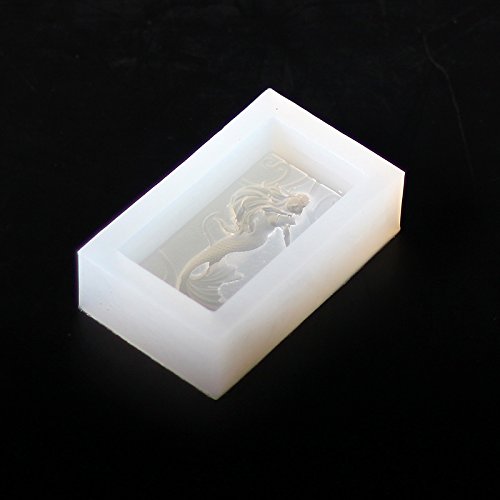 Nicole Natural Handmade Soap Bar Silicone Mold with Mermaid Pattern - Chocolate Candy Mould for DIY Crafts, Resin Clay & Soap Making - Perfect for Home Decor, Bath Bombs & Gift Making