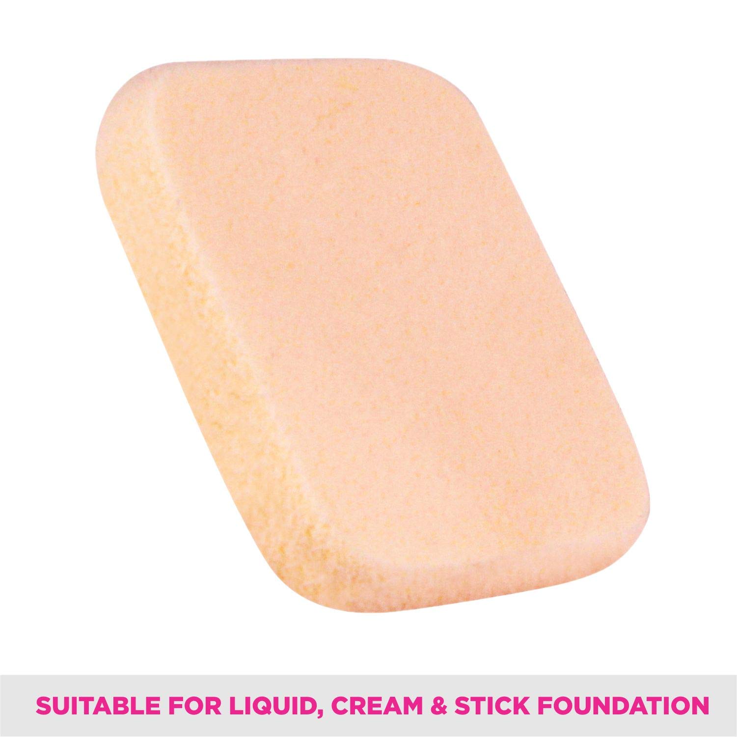 Vega Makeup Foundation Sponge – Soft Rectangle Beauty Blender for Flawless Liquid & Powder Application | Perfect for Daily Makeup, Contouring & Professional Use