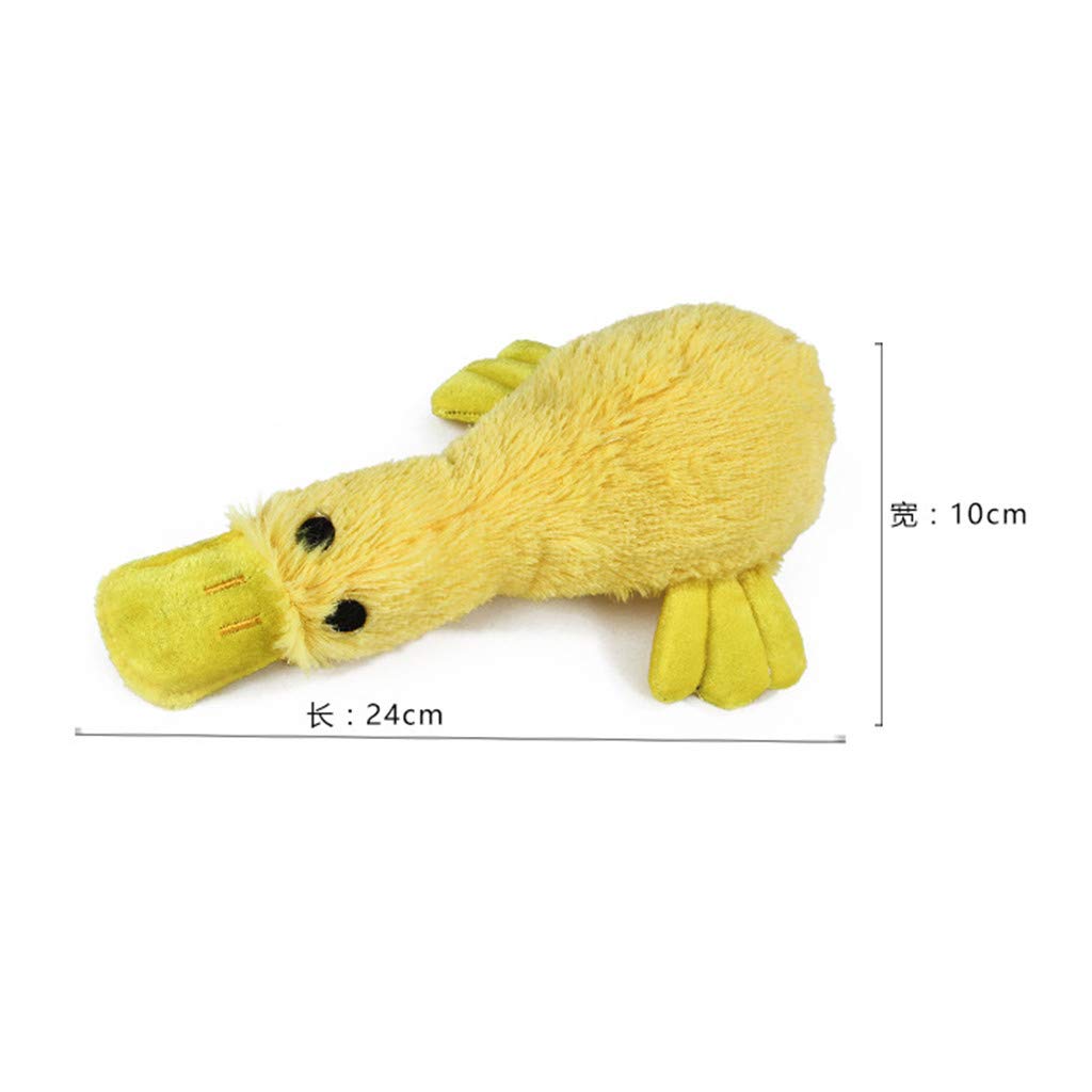 Durable Squeaky Plush Dog Chew Toy - Cute Yellow Duck with Sound for Aggressive Chewers, Interactive Puppy Teething Toy for Small & Medium Dogs | Perfect for Playtime, Training & Dental Health