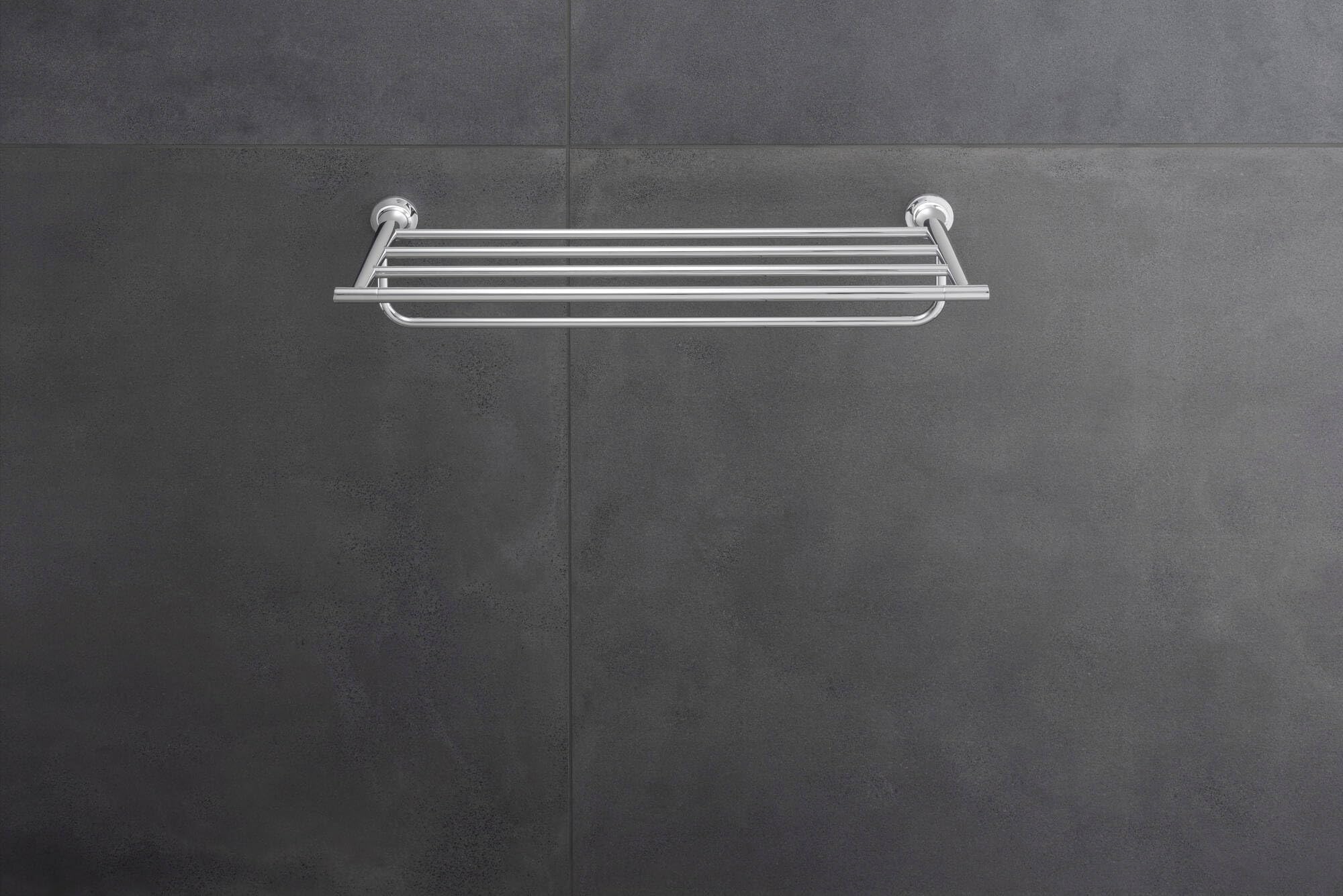 Duravit Starck T Towel Shelf Chrome - Premium Bathroom Towel Holder for Modern Homes - Perfect for Showers, Spas & Luxury Bathrooms