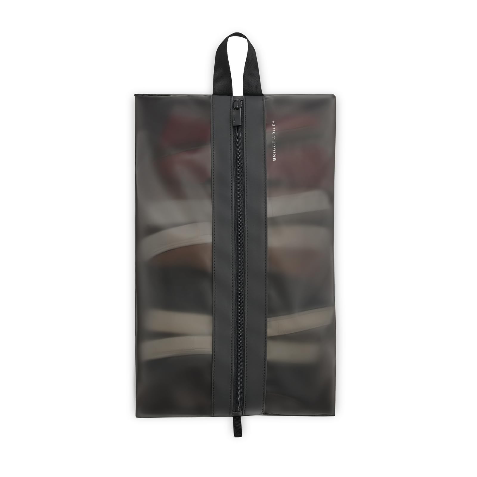 Briggs & Riley Travel Shoe Bag - Clear Translucent Waterproof Shoe Pouch for Men & Women - Perfect for Gym, Travel & Organization - Black