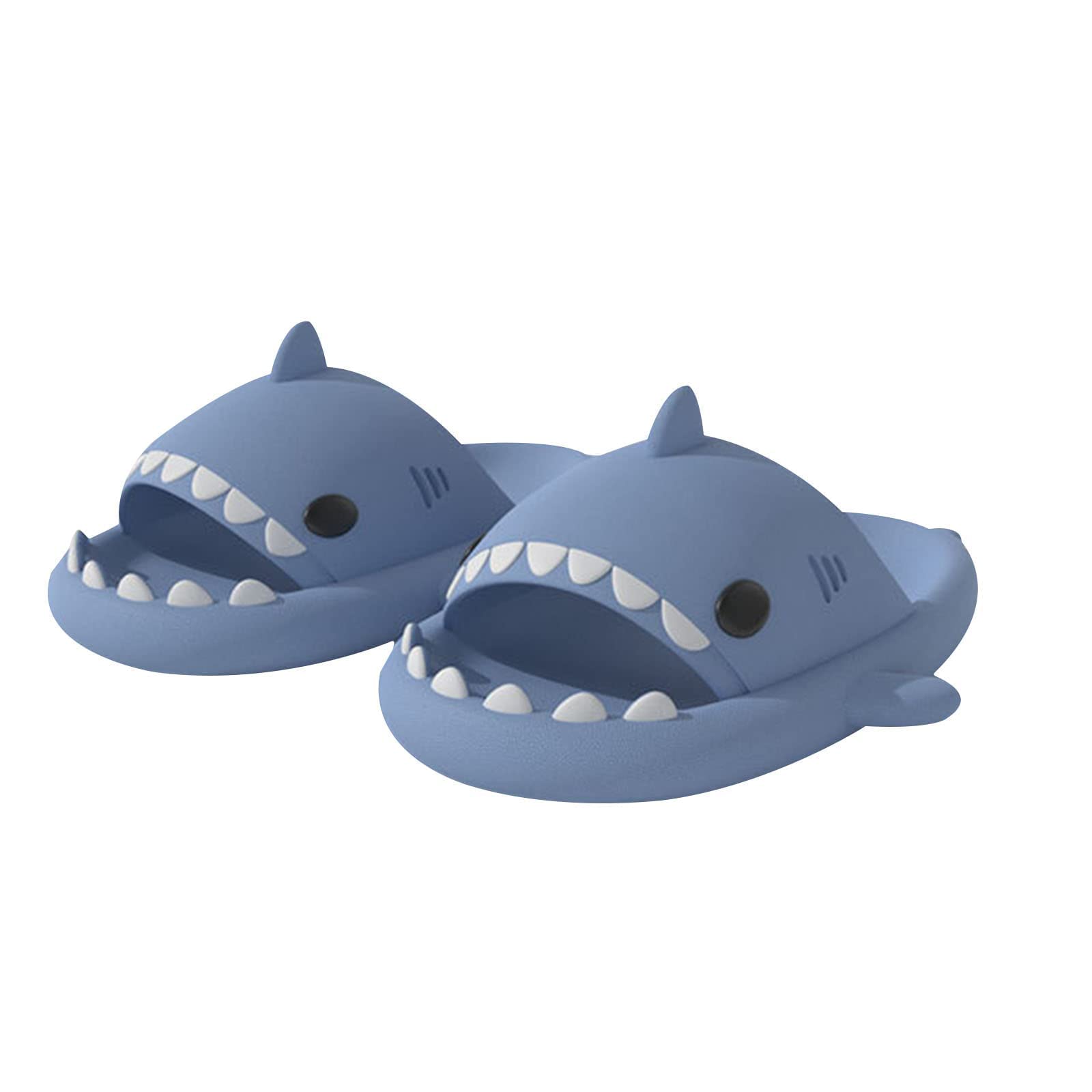 Anti-Slip Shark Slippers for Women & Men - Cute Open Toe Slides with Lightweight Sole - Perfect for Summer, Beach, and Casual Wear
