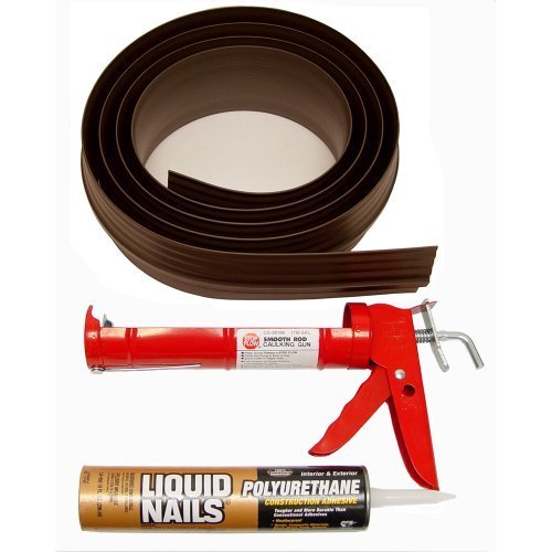 Auto Care Products Inc 52010 10-Feet Tsunami Seal Garage Door Threshold Seal Kit, Brown - Weatherproof Seal for Garage Doors, Prevent Water & Pest Entry - Ideal for Home, Warehouse & RV Protection