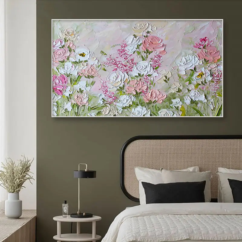 Beautiful Flower and Tree Painting #FT025 - Perfect for Home Decor, Living Room Wall Art, and Office Interior Design