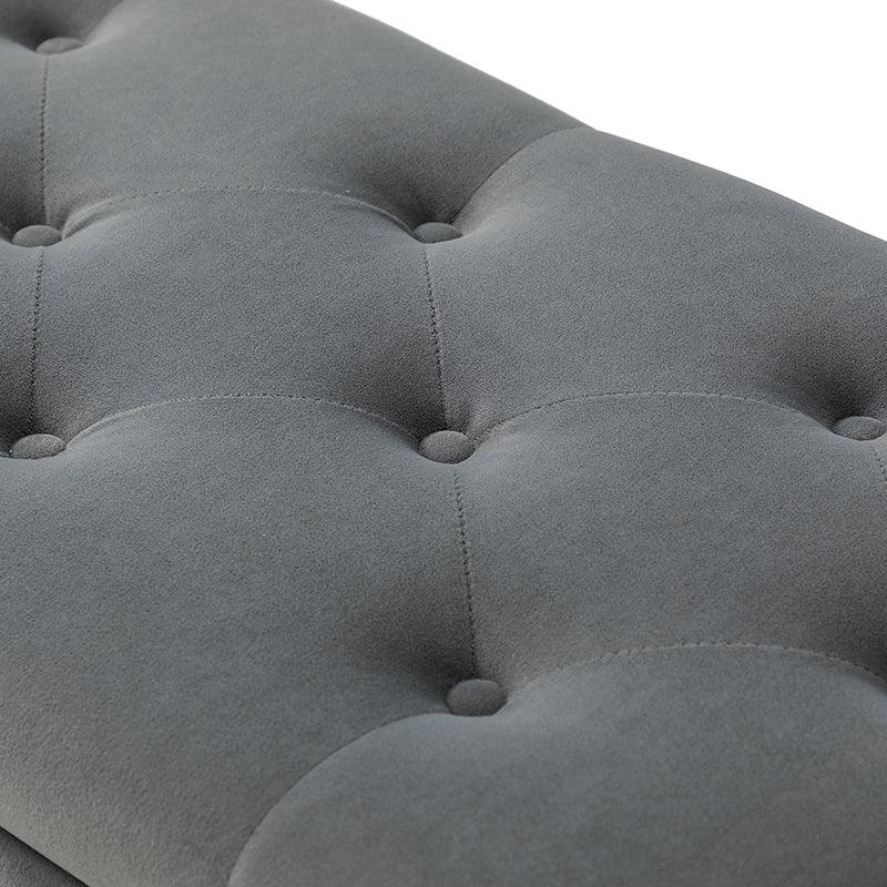 Lenore Upholstered Storage Bench with Cushion Seat - Modern Upholstered Ottoman for Bedroom, Living Room & Entryway - Multi-Functional Storage Furniture for Home Organization