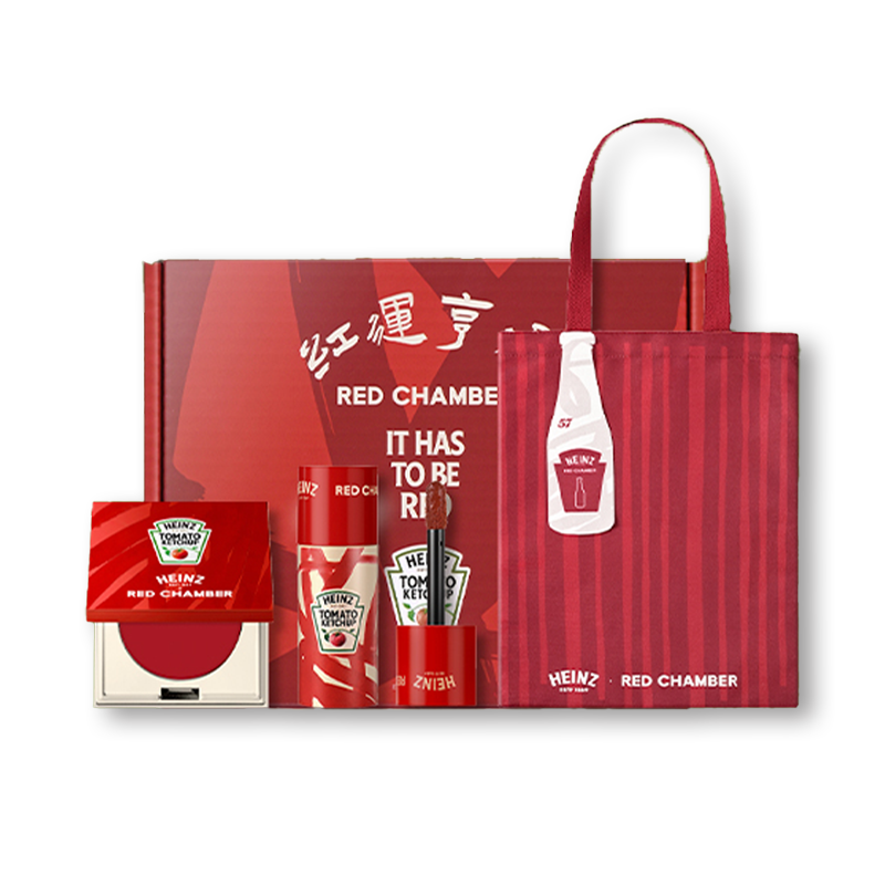RED CHAMBER x HEINZ Multi-Purpose Color Balm & Lip Tint Set - Hydrating Lipstick & Cheek Stain for Everyday Makeup & Natural Look