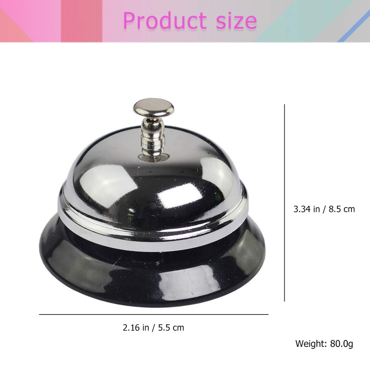 Pet Training Bell Set - 2 Pack Classic Handheld Service Call Bells for Dog & Cat Training, Office Reception, Wedding Events - Vintage Desk Bell for Home & Business Use