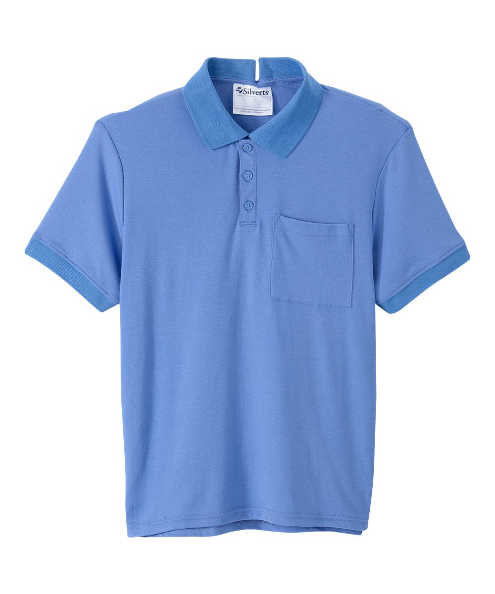 Men's Classic Open Back Short Sleeve Polo Shirt - Breathable Summer Casual Top for Golf, Beach & Outdoor Activities