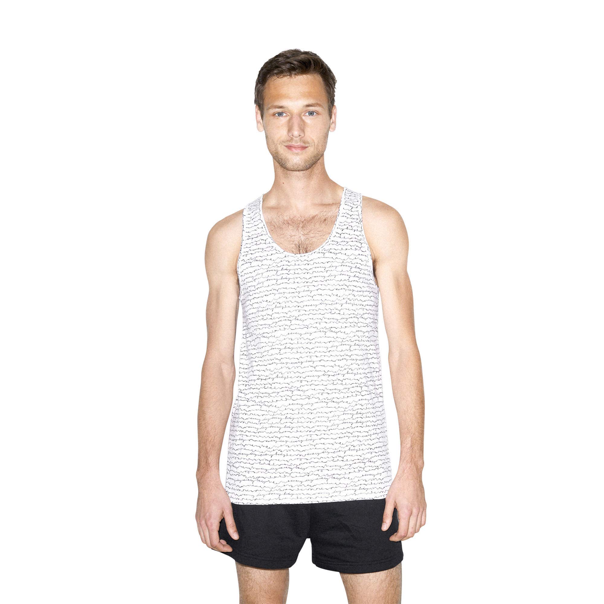 American Apparel Men's Slim Fit Sleeveless Jersey Tank Top - Breathable Summer Workout Shirt for Gym, Running & Casual Wear