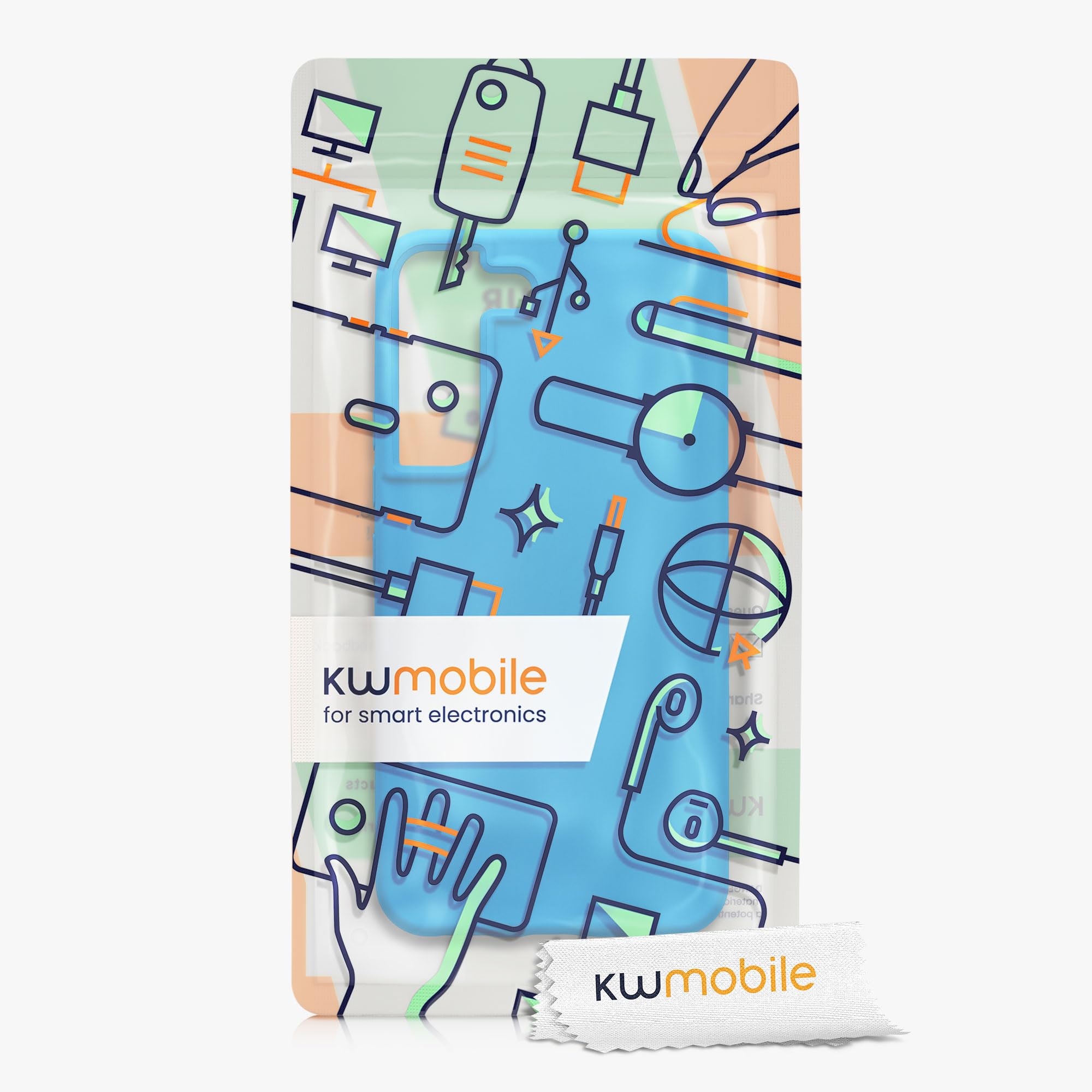 kwmobile TPU Silicone Phone Case for Samsung Galaxy S22 - Soft Protective Cover with Premium Grip in Radiant Blue | Perfect for Everyday Use, Work & Travel Protection