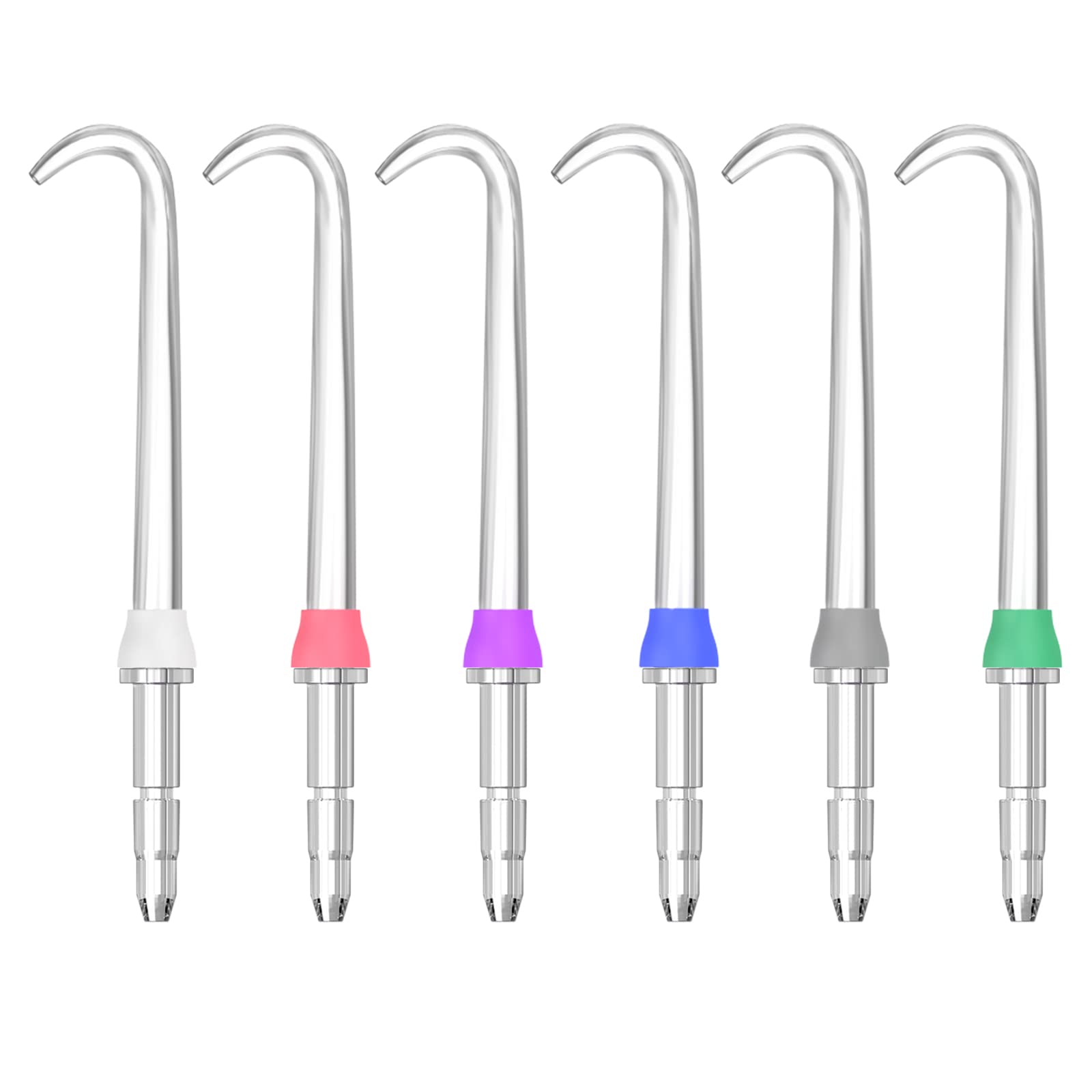 Waterpik Replacement Heads & Implant Denture Tips (6-Pack) - Perfect for Water Flosser Oral Care at Home or Travel