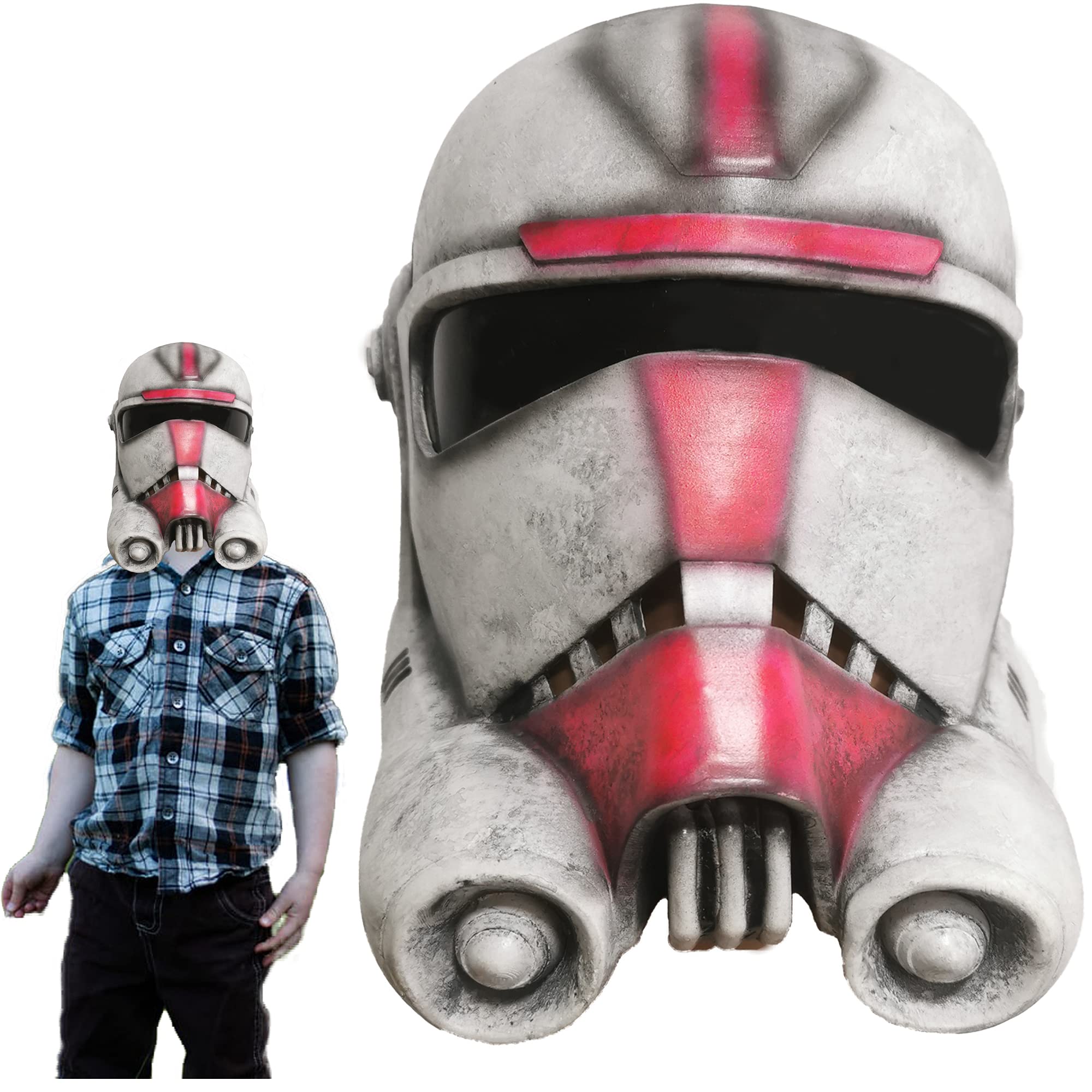Bad Batch Hunter Mask - Latex Soldier Helmet for Cosplay, Masquerade Party & Costume Props | Star Wars Themed Accessory for Halloween, Comic Con & Role Playing