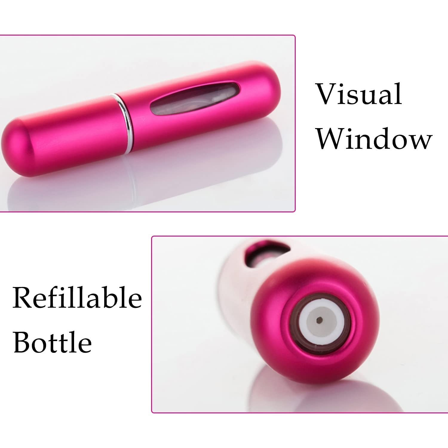 Refillable Travel Perfume Atomizer - 5ml Portable Mini Perfume Spray Bottle for Women & Men, Leak-Proof Scent Pump Case for Airplane, Gym, Office & Outdoor Activities | Compact Fragrance Container for Travel & Daily Use