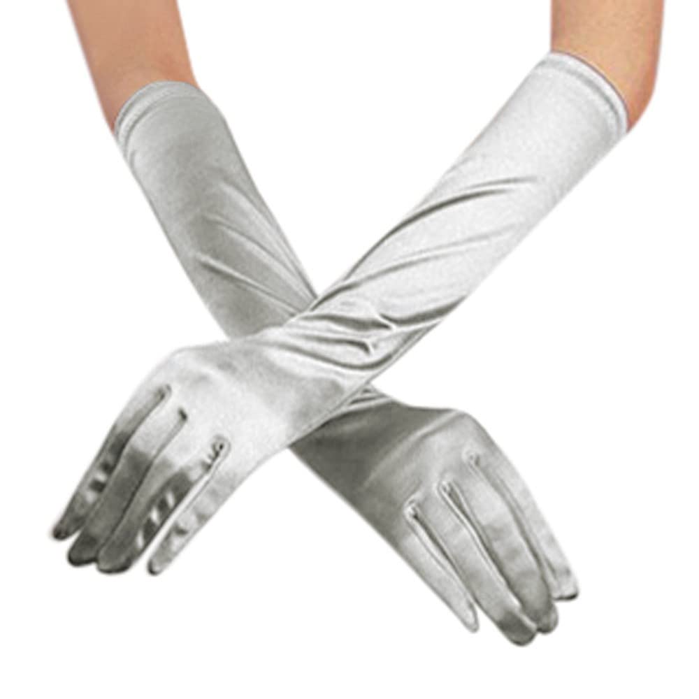 Elegant Long Satin Opera Gloves for Women – Winter Wedding, Prom, Evening & Bridal Party Accessories – Perfect for Formal Events, Dances & Special Occasions