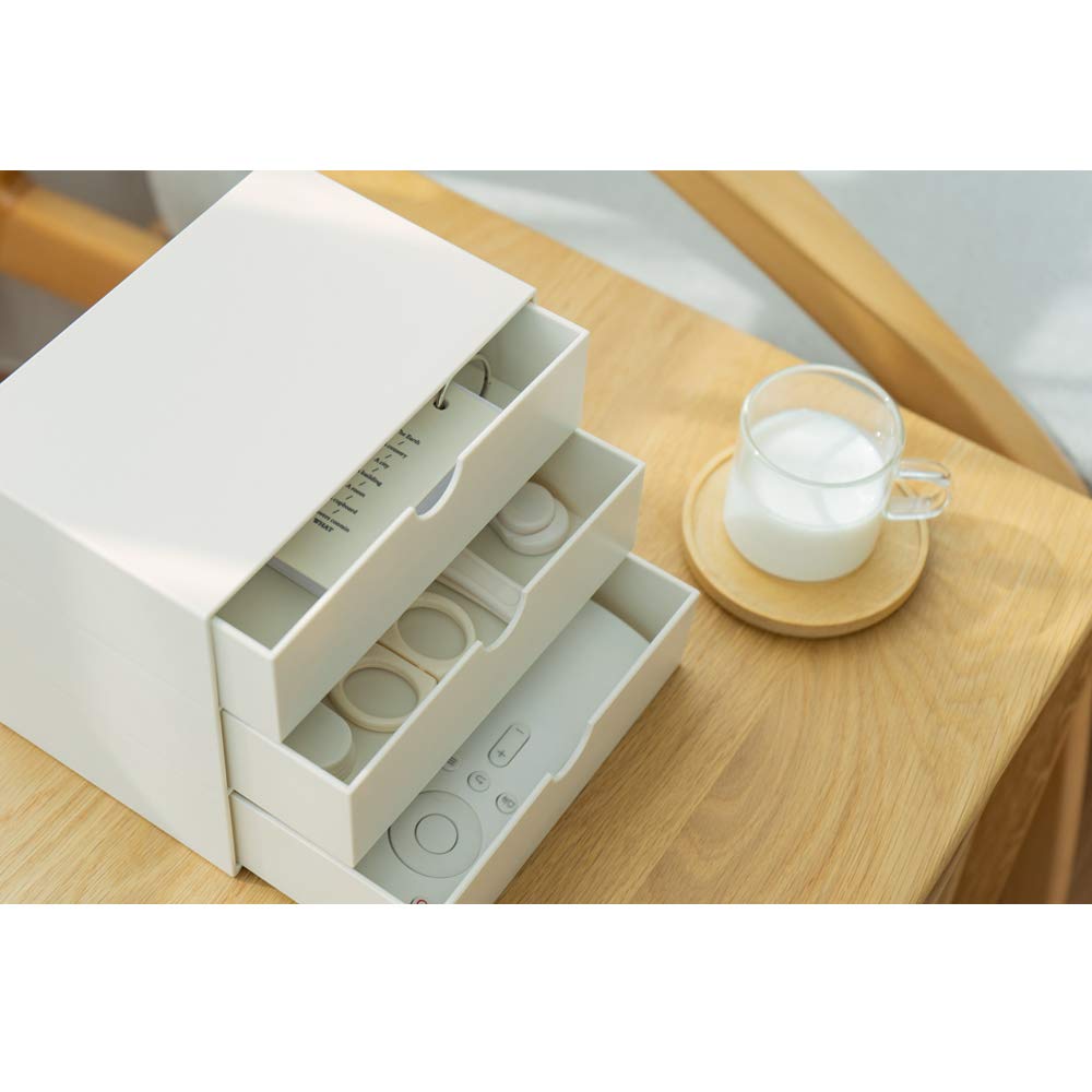 3-Drawer Vanity Organizer - Compact Storage Drawer Set for Cosmetics, Makeup, Jewelry & Office Supplies | Perfect for Bathroom Countertop, Dorm Room, Desk & Vanity Organization | Space-Saving Mini Size