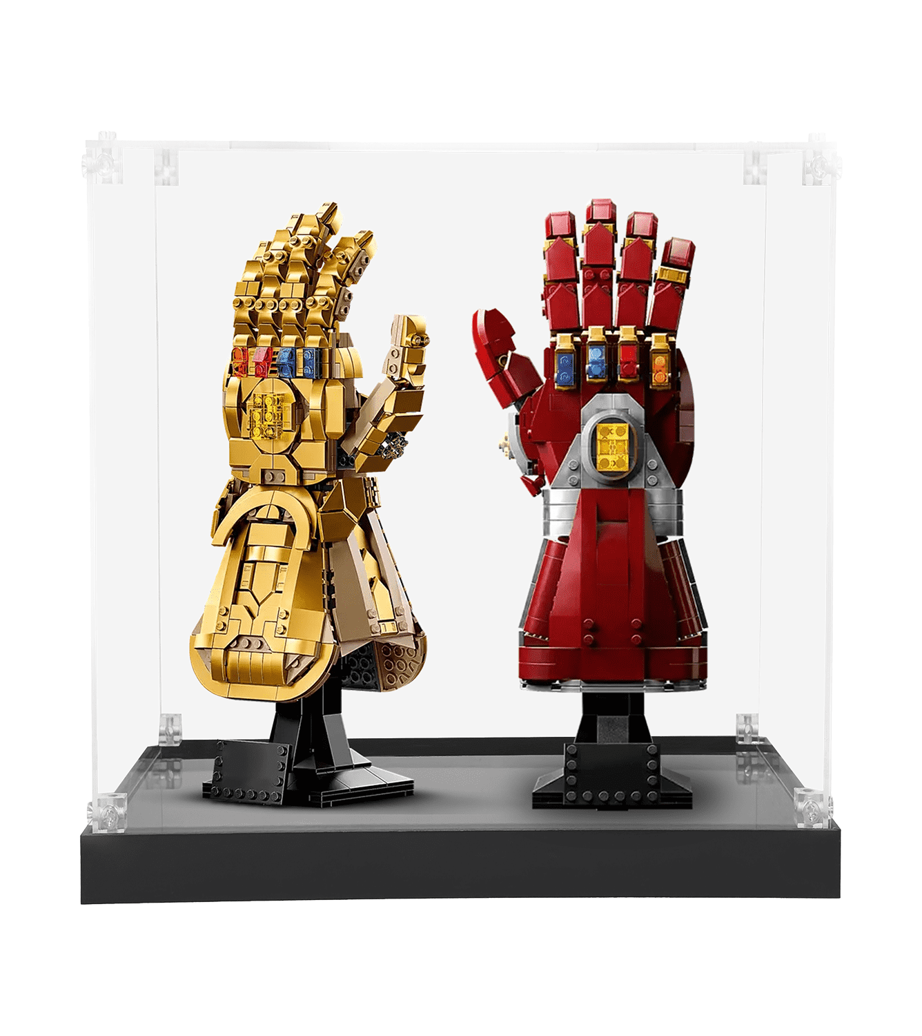 Premium LEGO Infinity Gauntlet 76191 & Nano Gauntlet 76223 Display Case - Protective Showcase for Marvel Collectible Sets | Perfect for Home Decor, Office Display & Collector Showcases