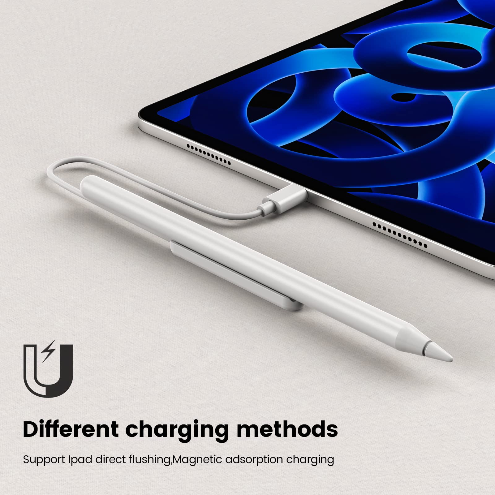 Apple Pencil 2 Charger - Fast Magnetic Charging Cable for iPad Pro | Save Battery Life While Drawing & Note-Taking