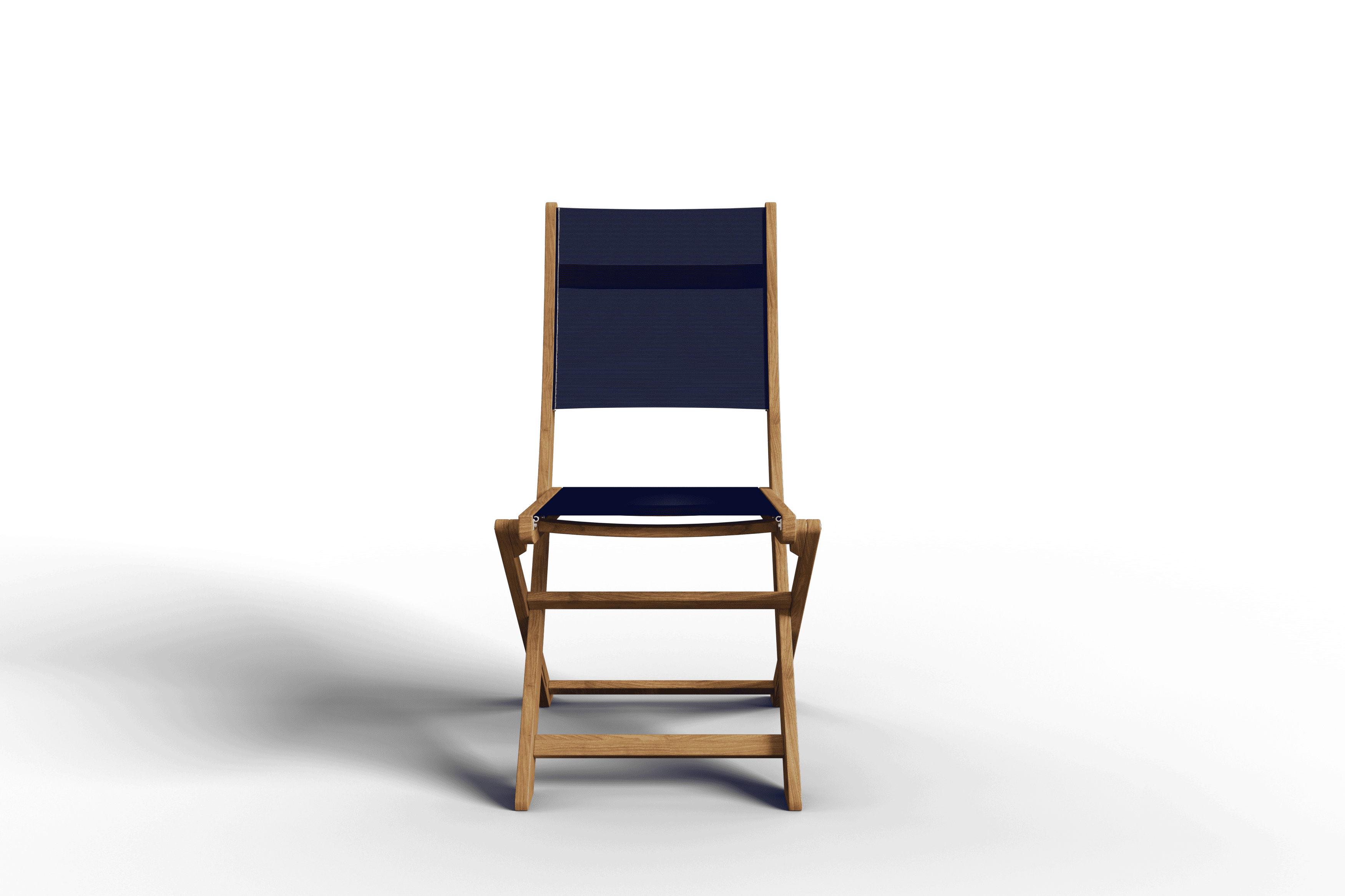 Lucas Teak Outdoor Folding Chair - Weather-Resistant Blue Patio Dining Chair for Garden, Poolside & Backyard BBQs | Durable Teakwood Furniture for Outdoor Entertaining