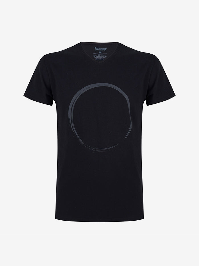 Renegade Guru Moksha Zen T-Shirt - Urban Black | Spiritual Yoga & Meditation Apparel for Mindful Living