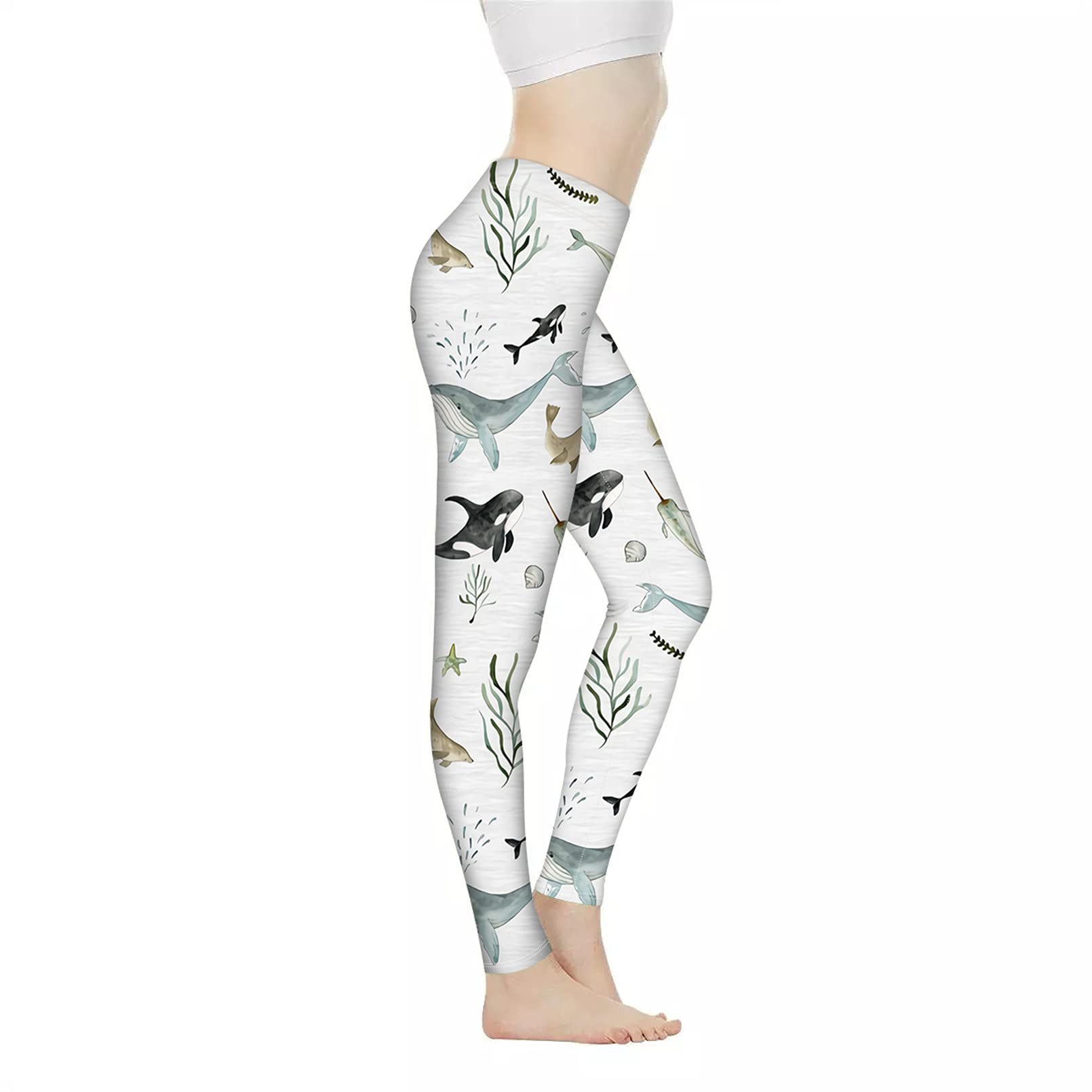 Babrukda Women's High Waist Yoga Leggings - Stretchy Workout Pants for Running, Gym & Lounge - Tummy Control Athletic Tights for Women