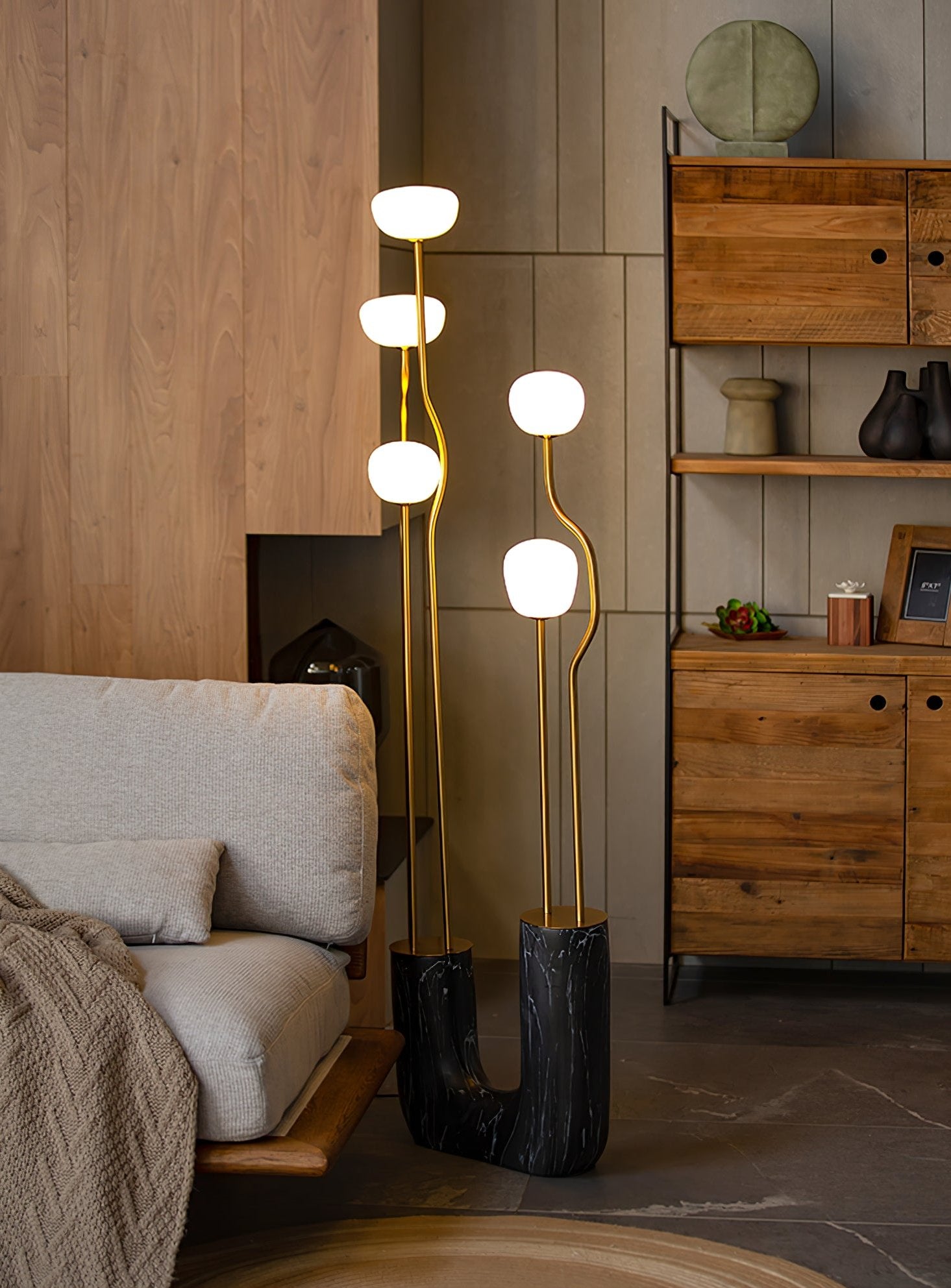 Aria Bloom Modern Floor Lamp with Adjustable Brightness - Perfect for Living Room, Bedroom, and Office Lighting