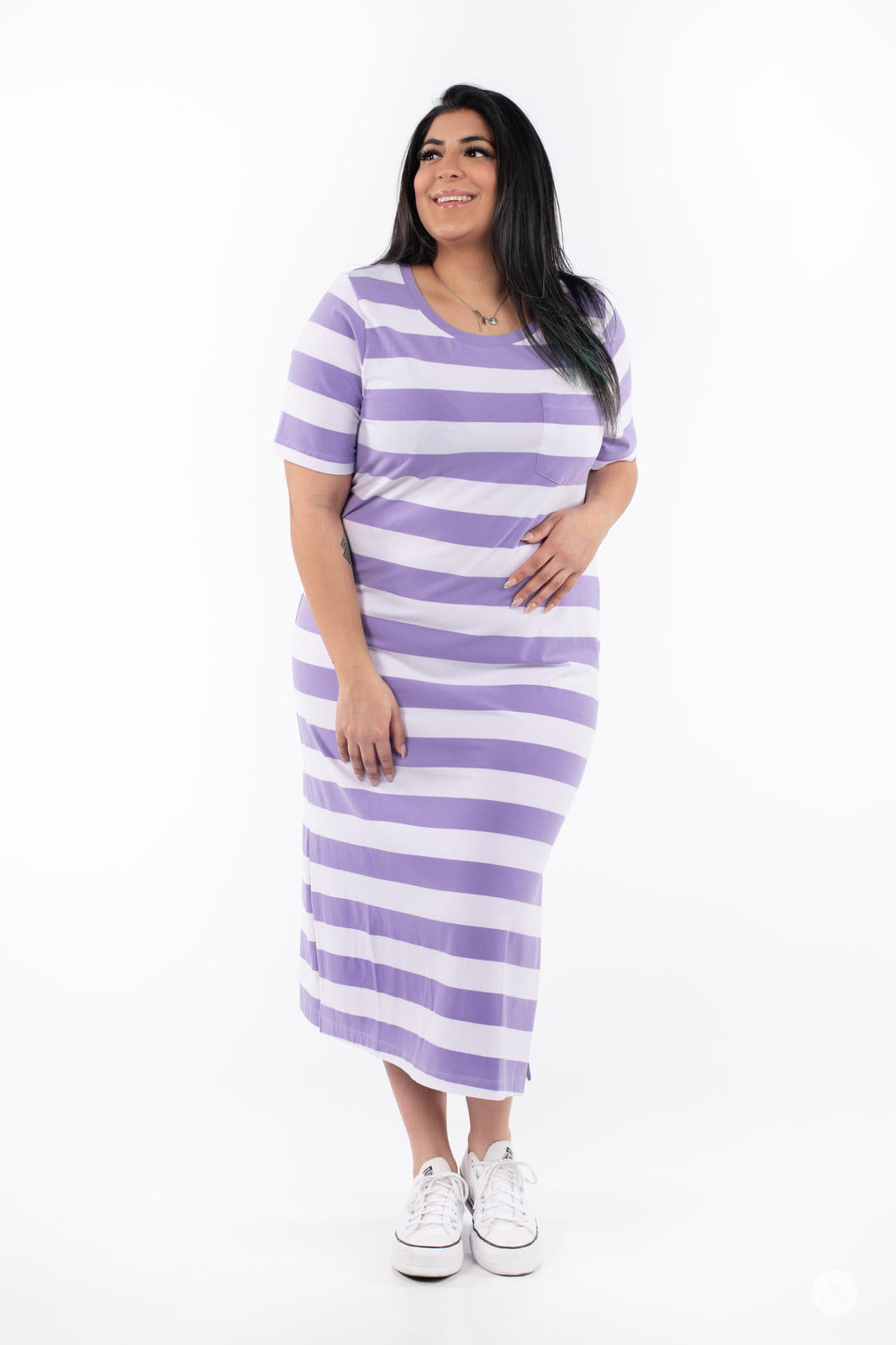 Stylish Pocket Tee Maxi Dress for Women - Comfortable Casual Summer Long Dress with Pockets - Perfect for Beach, Travel, and Everyday Wear