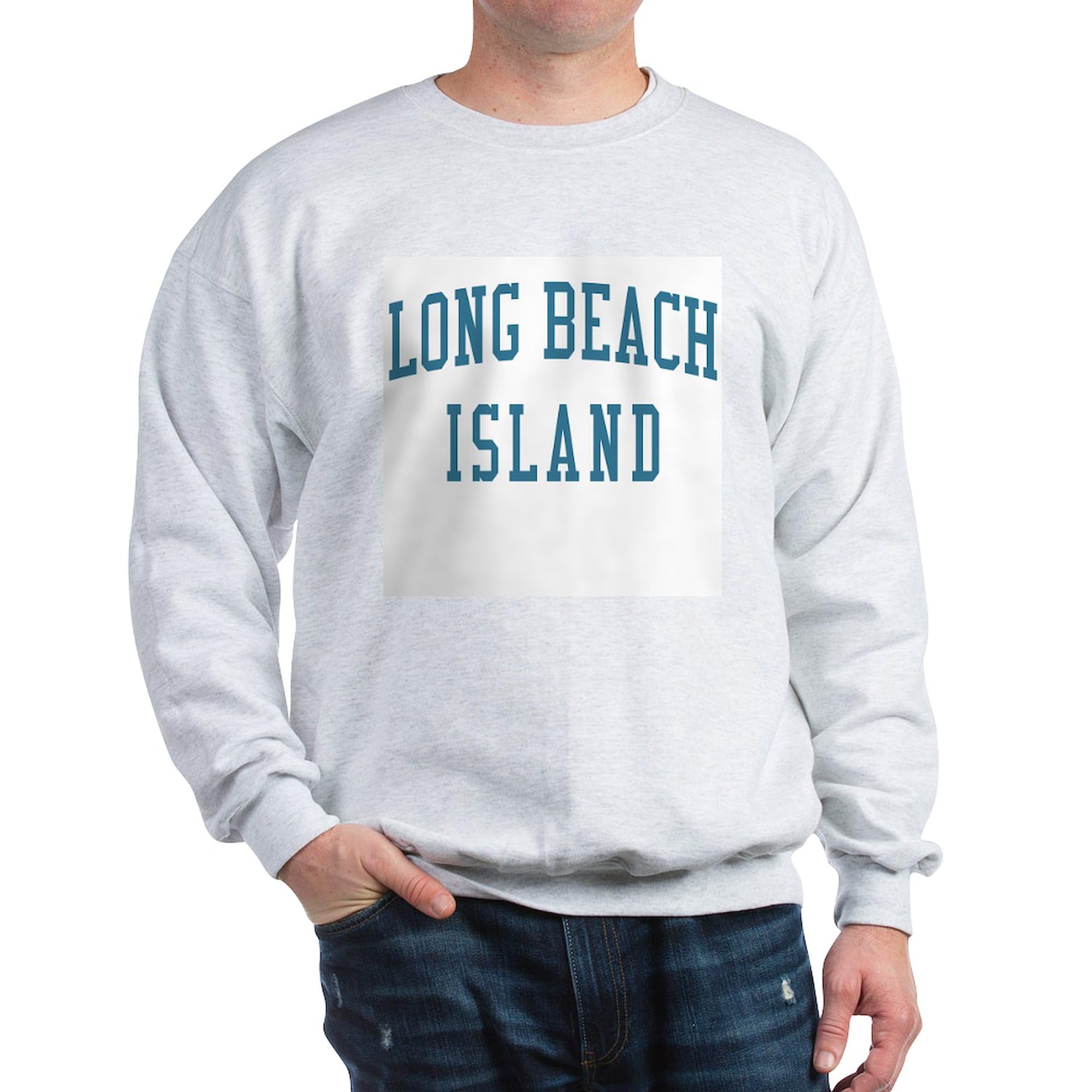 Long Beach Island New Jersey NJ Blue Sweatshirt - Classic Crew Neck Lightweight Pullover for Men & Women | Perfect for Casual Wear, Beach Trips & Coastal Lifestyle