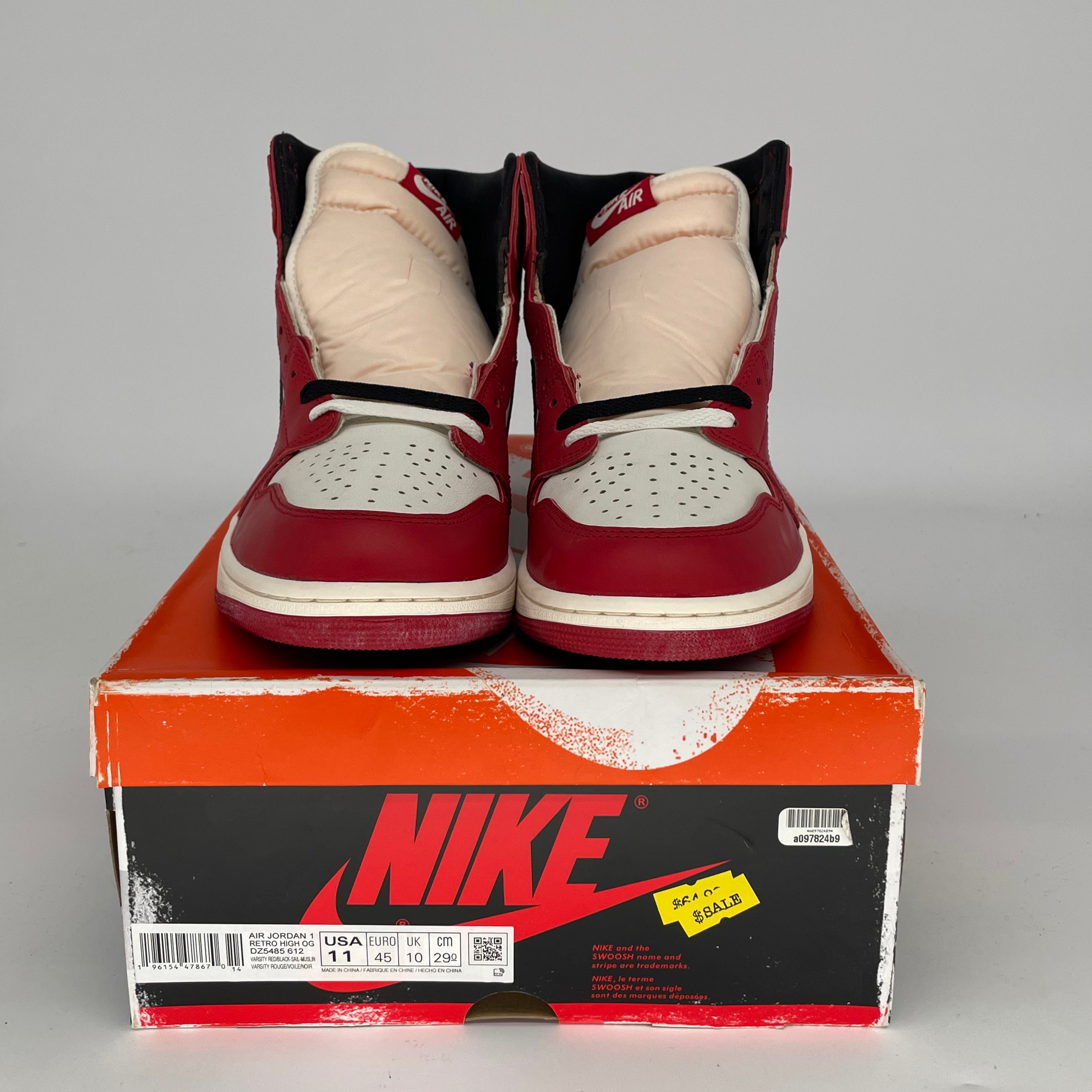 Original Air Jordan 1 Retro High OG 'Lost and Found' Sneakers - Men's Size 11 (DZ5485-612) - Authentic Retro Basketball Shoes for Collectors & Streetwear Fashion