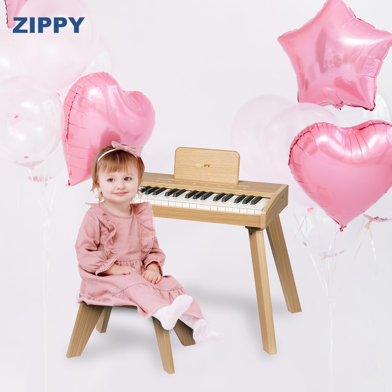 ZIPPY 37-Key Kids Digital Piano Keyboard - Touch Sensitive Keys, Built-in Songs & Volume Control - Educational Musical Toy for Boys & Girls Ages 3+ - Perfect for Home Learning, Birthday Gifts & Early Music Education