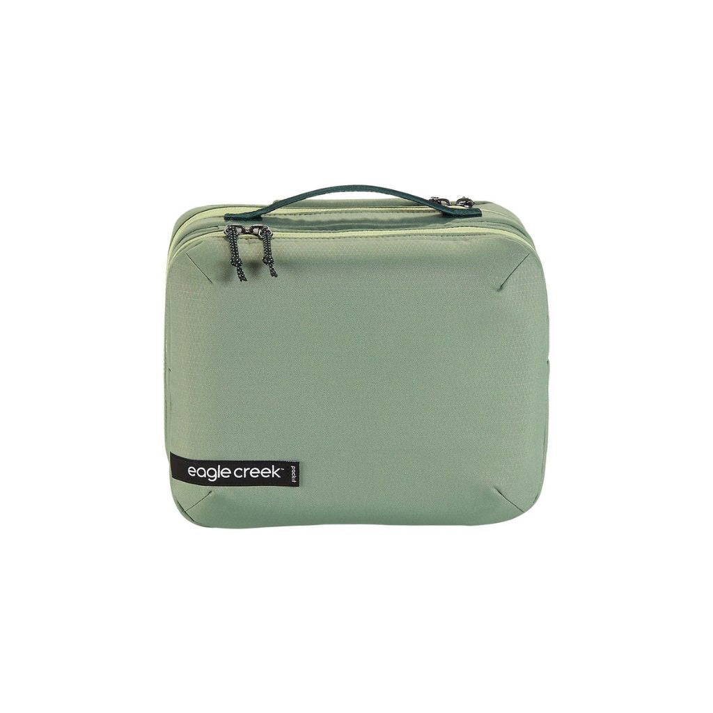 Eagle Creek PACK IT™ REVEAL Tri-Fold Toiletry Kit - Mossy Green | Water-Resistant Travel Organizer for Toiletries & Cosmetics | Perfect for Camping, Business Trips & Vacations
