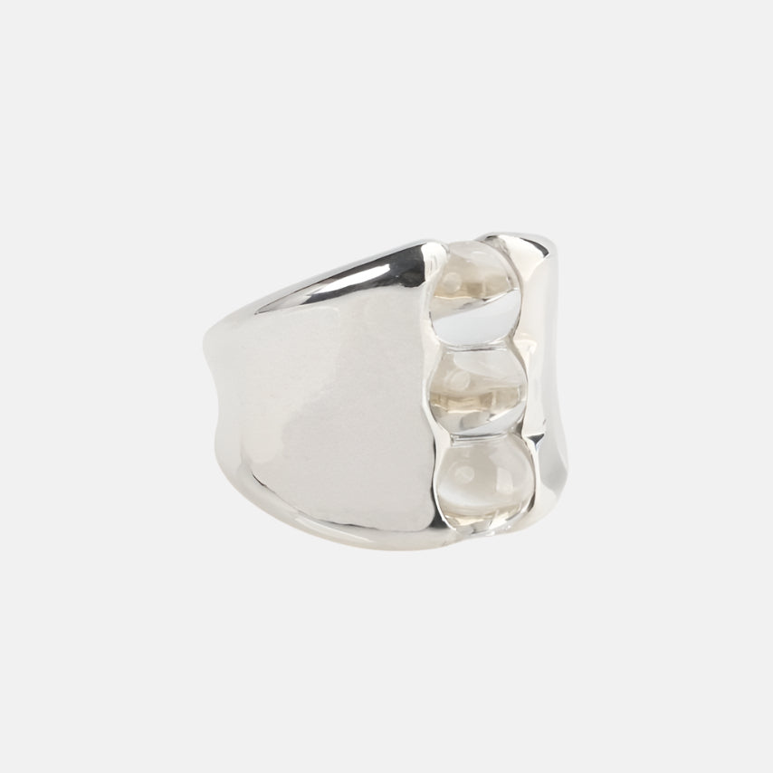 Three Pea Ring in Sterling Silver - Elegant Stackable Ring for Women, Perfect for Everyday Wear, Gifts & Special Occasions