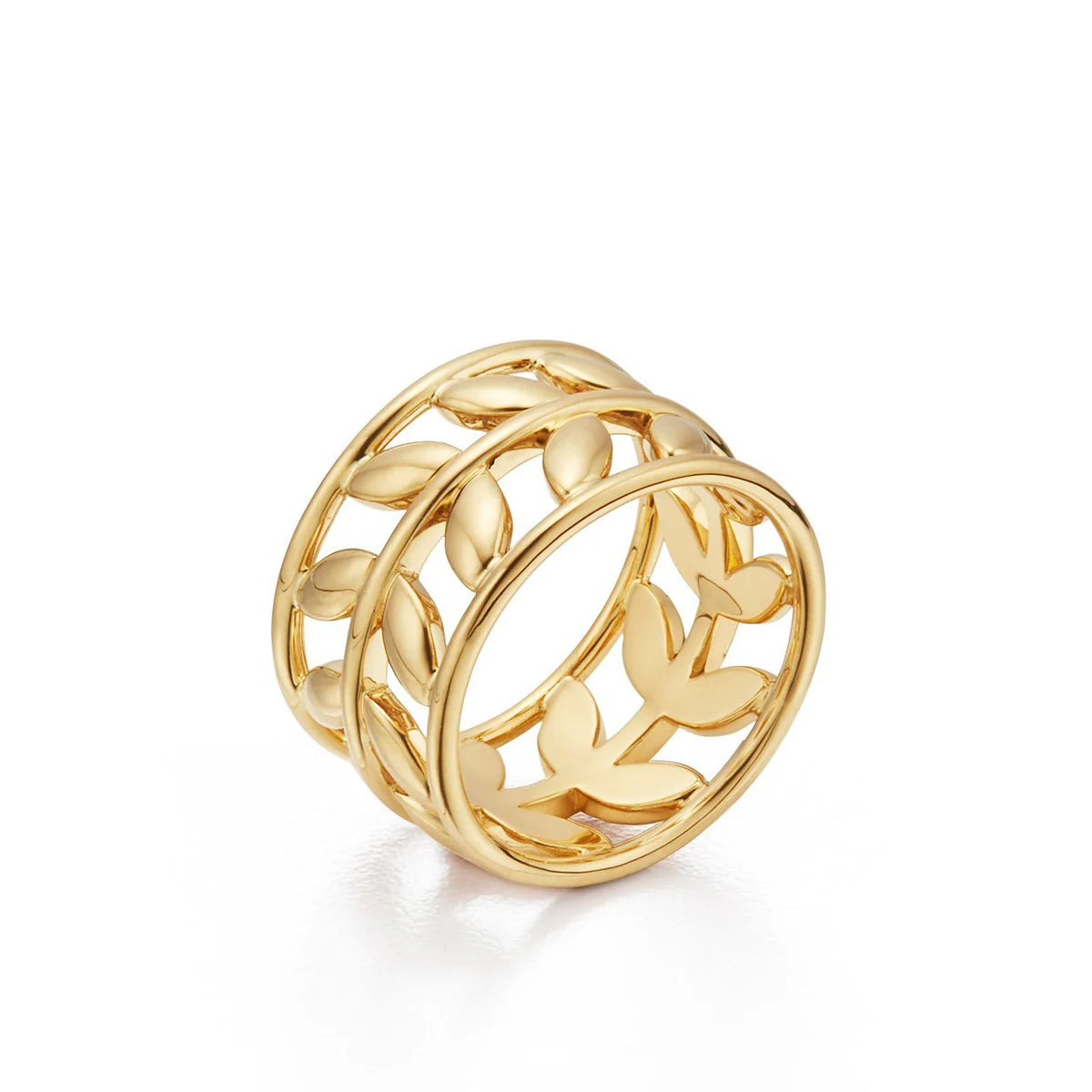 Temple St. Clair Vine Ring - 18K Gold Plated Sterling Silver Leaf Design Jewelry for Women, Perfect for Weddings, Anniversaries & Everyday Elegance