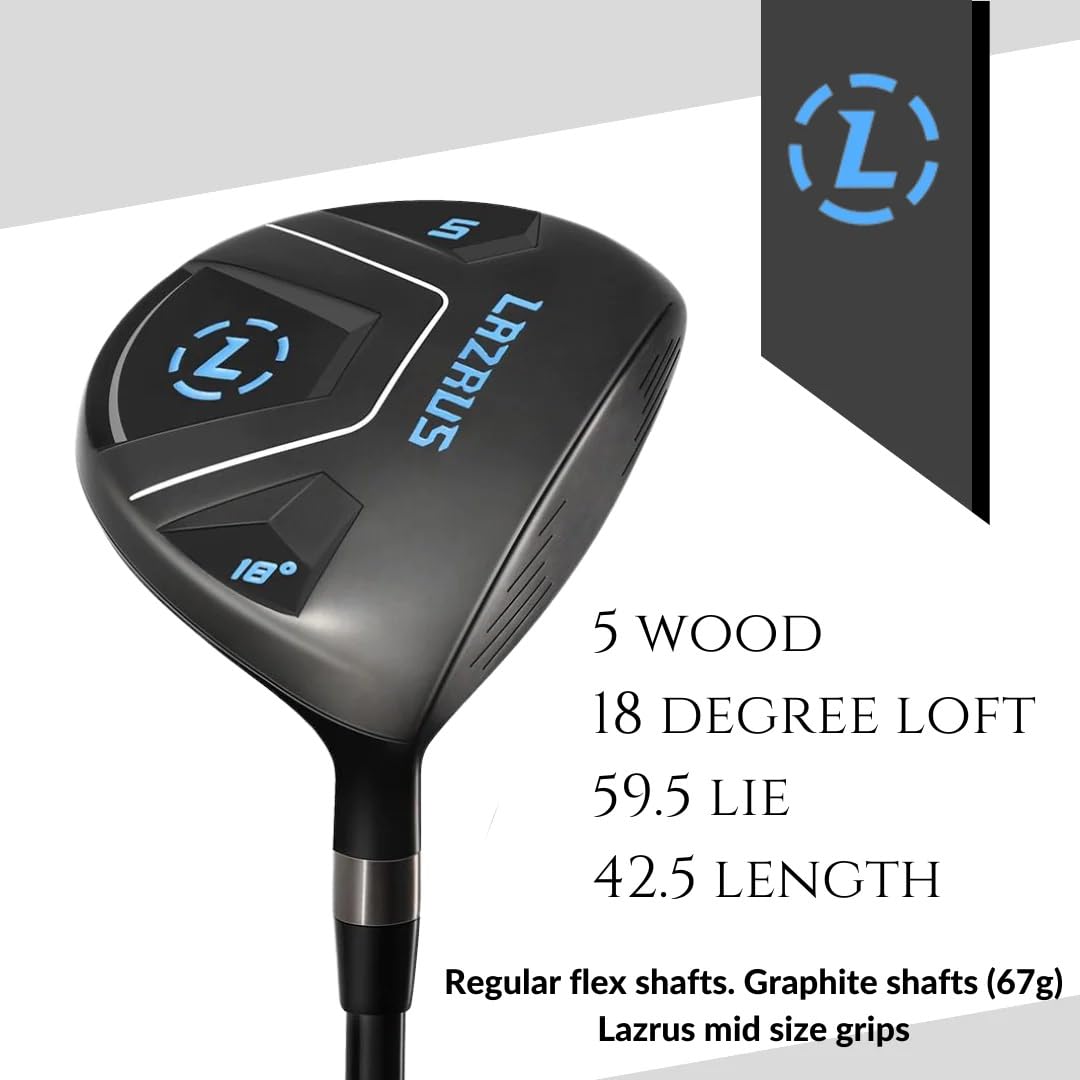 Premium Right Hand 3, 5, 7 Wood Golf Clubs for Men - High Quality Fairway Woods with Headcover | Regular Flex | Perfect for Driving Range, Course Play & Golf Tournaments