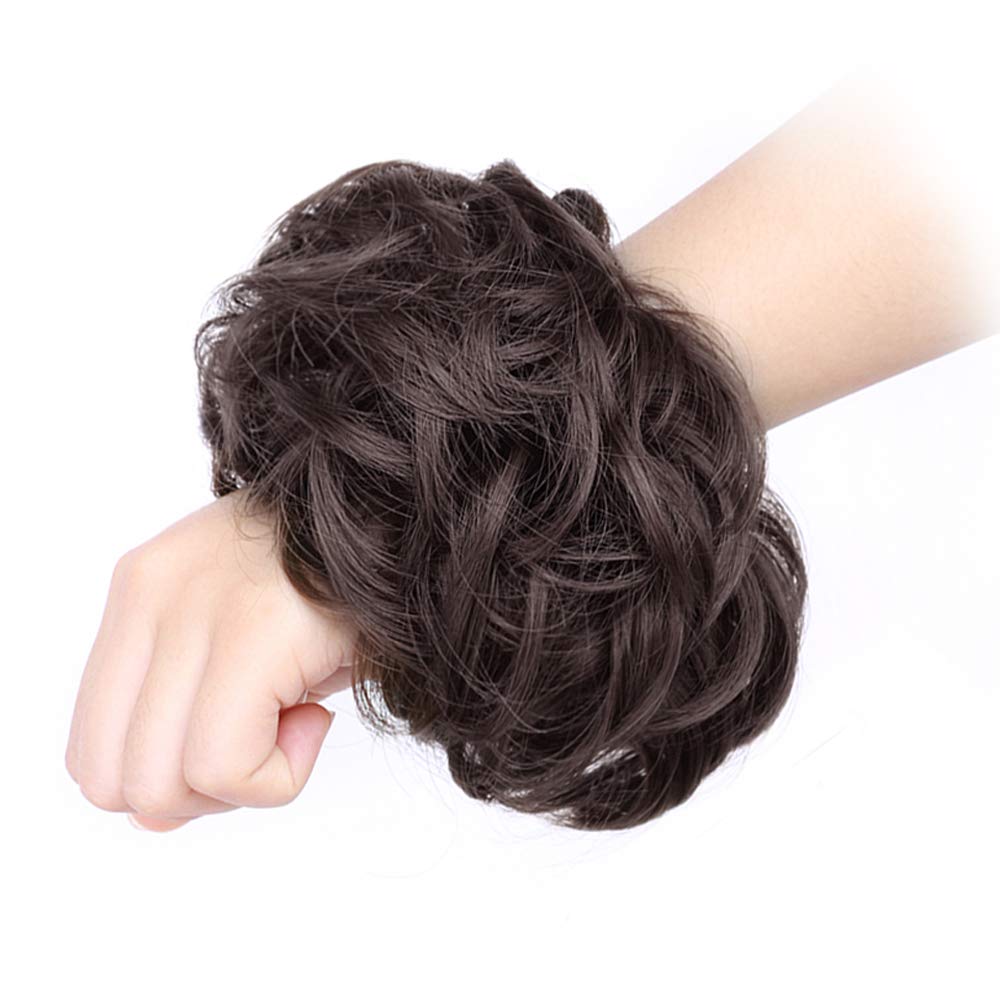 Curly Synthetic Messy Hair Bun Hair Scrunchies Extension - Perfect for Messy Bun Hairstyles, Ponytail Accessories & Everyday Hair Styling