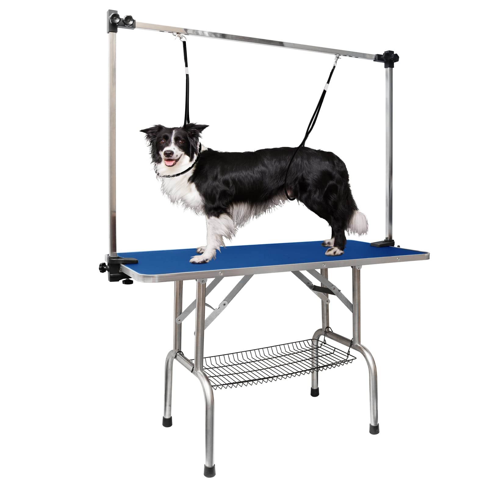 LOVMOR 42 Inch Adjustable Dog Grooming Table with Arm, Noose & Mesh Tray - Professional Pet Grooming Station for Home Use, Perfect for Bathing, Trimming & Styling Small to Large Dogs