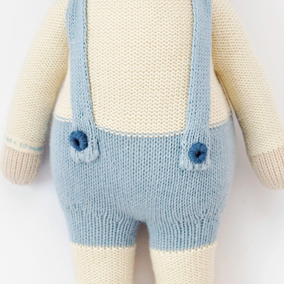 Cuddle + Kind Sebastian the Lamb Handmade Knit Doll - Donates 10 Meals to Children in Need | Perfect Gift for Babies, Kids & Nursery Decor
